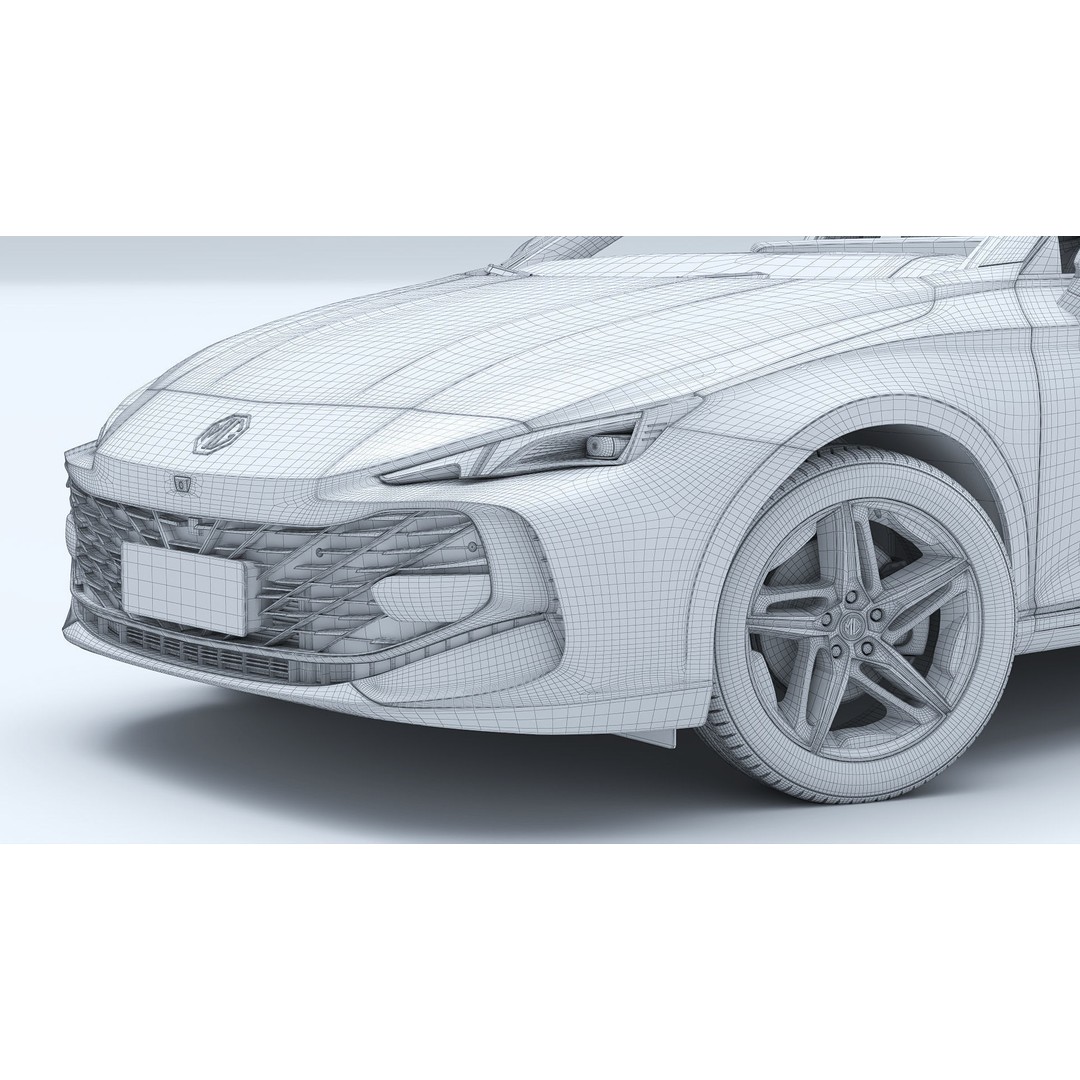 2025 MG7 3D Model – Sport Coupe with Interior, FBX & OBJ Formats - View 25