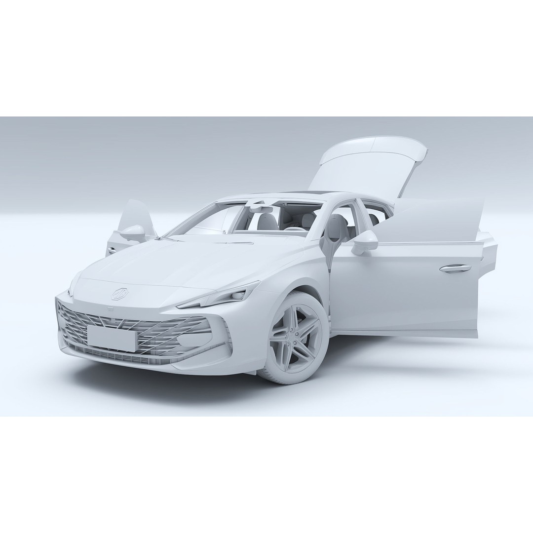 2025 MG7 3D Model – Sport Coupe with Interior, FBX & OBJ Formats - View 28