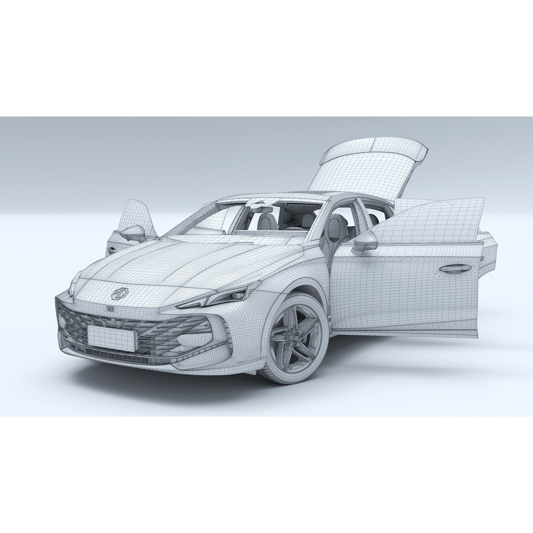 2025 MG7 3D Model – Sport Coupe with Interior, FBX & OBJ Formats - View 29