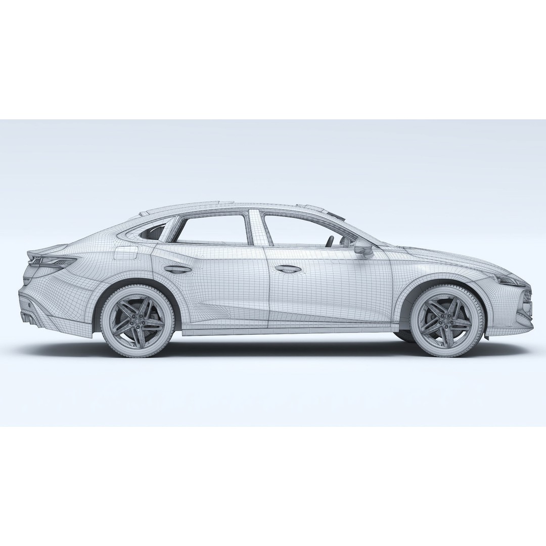 2025 MG7 3D Model – Sport Coupe with Interior, FBX & OBJ Formats - View 43