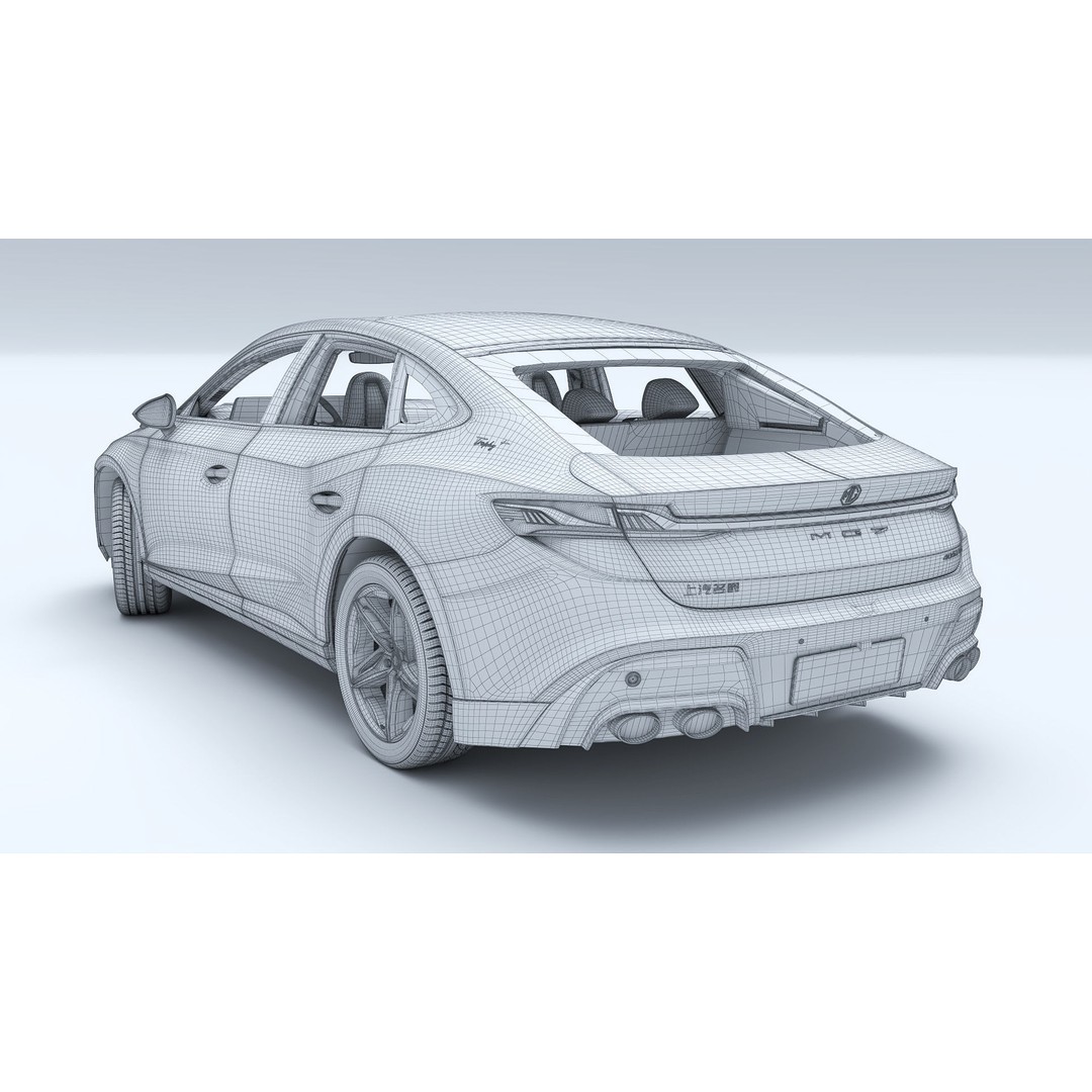 2025 MG7 3D Model – Sport Coupe with Interior, FBX & OBJ Formats - View 45