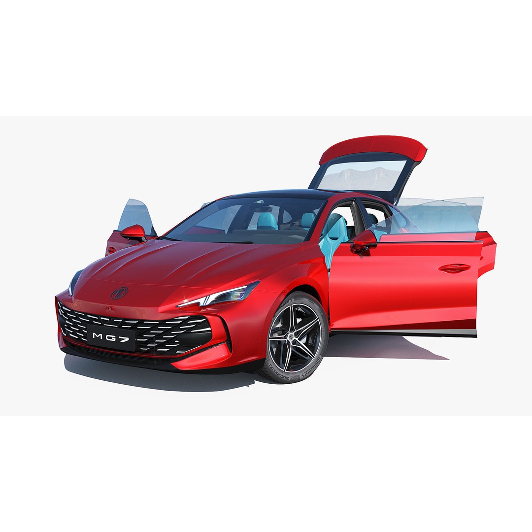 2025 MG7 3D Model – Sport Coupe with Interior, FBX & OBJ Formats - View 9