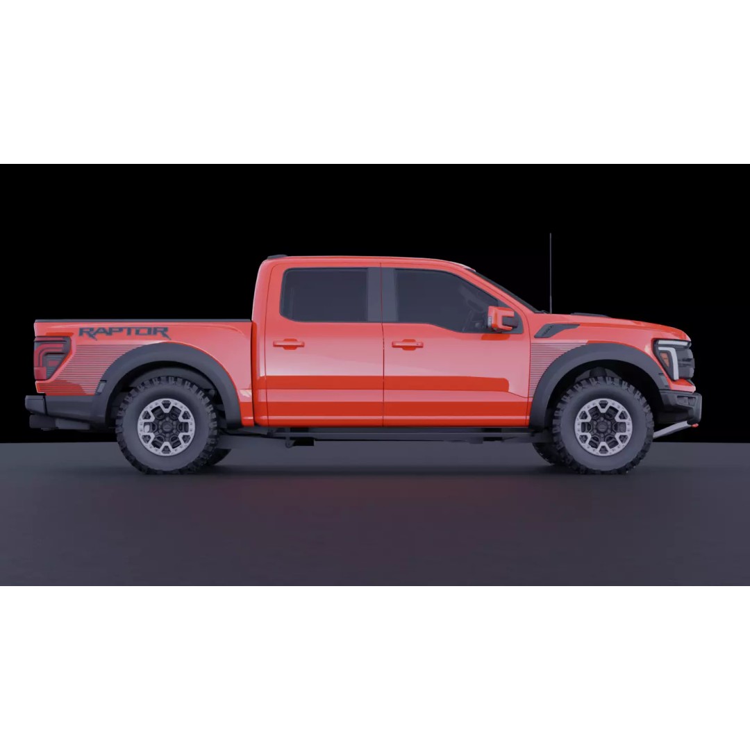 Ford F-150 Raptor R 3D Model – High Fidelity Vehicle Asset, FBX - View 10