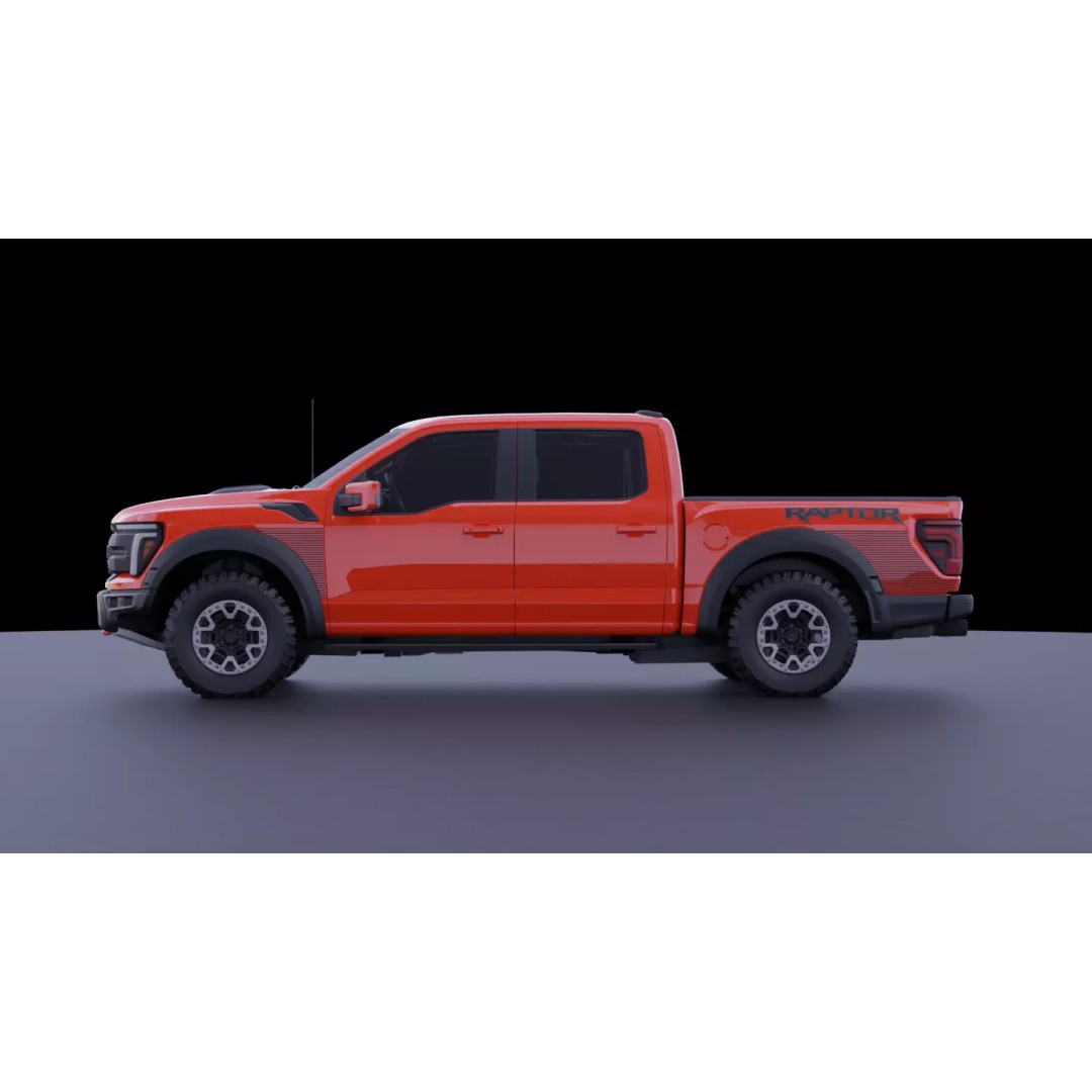 Ford F-150 Raptor R 3D Model – High Fidelity Vehicle Asset, FBX - View 11