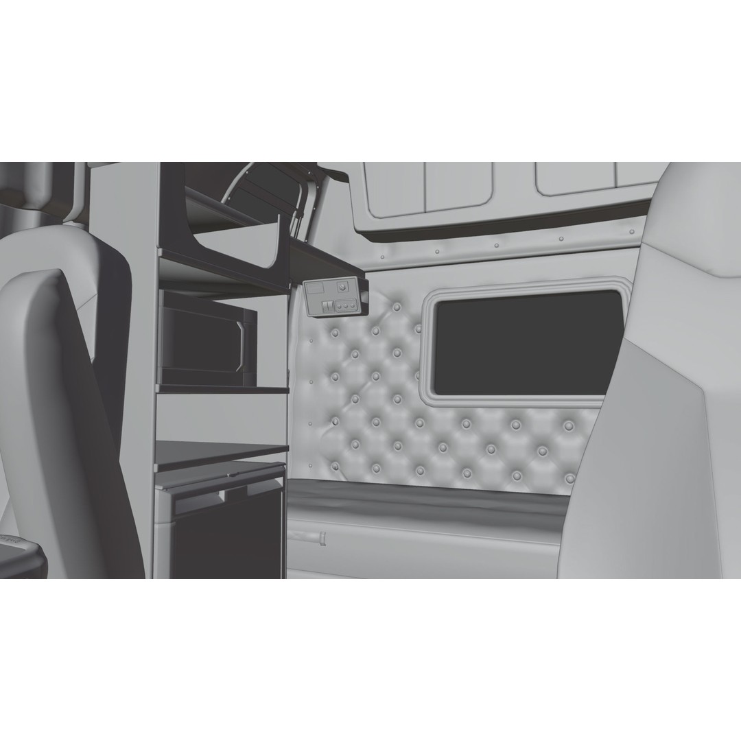 Western Star 4900 EX Semi Truck 3D Model – Game Ready Low Poly Asset, FBX, OBJ - View 27
