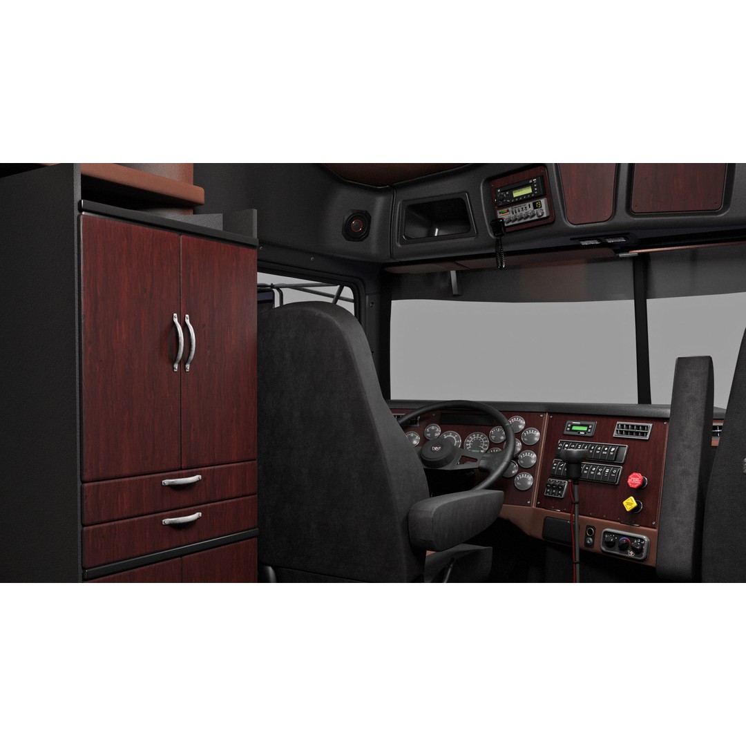 Western Star 4900 EX Semi Truck 3D Model – Game Ready Low Poly Asset, FBX, OBJ - View 7