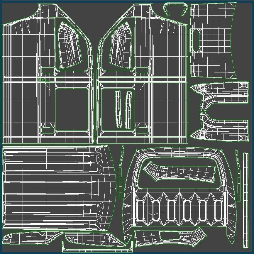 Crewcab Service Truck 3D Model – Low Poly Game Asset, FBX, PBR