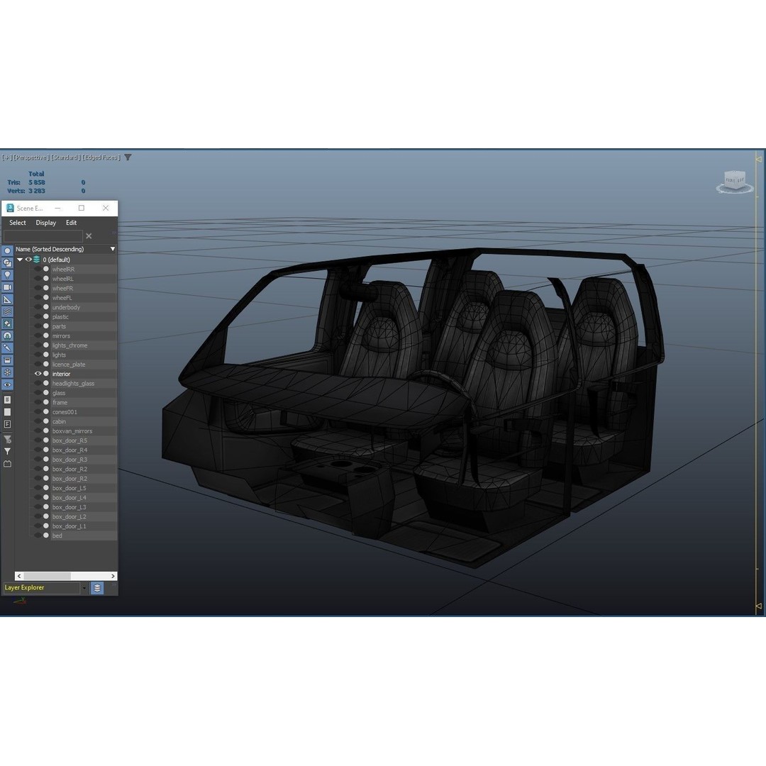 Crewcab Service Truck 3D Model – Low Poly Game Asset, FBX, PBR - View 38