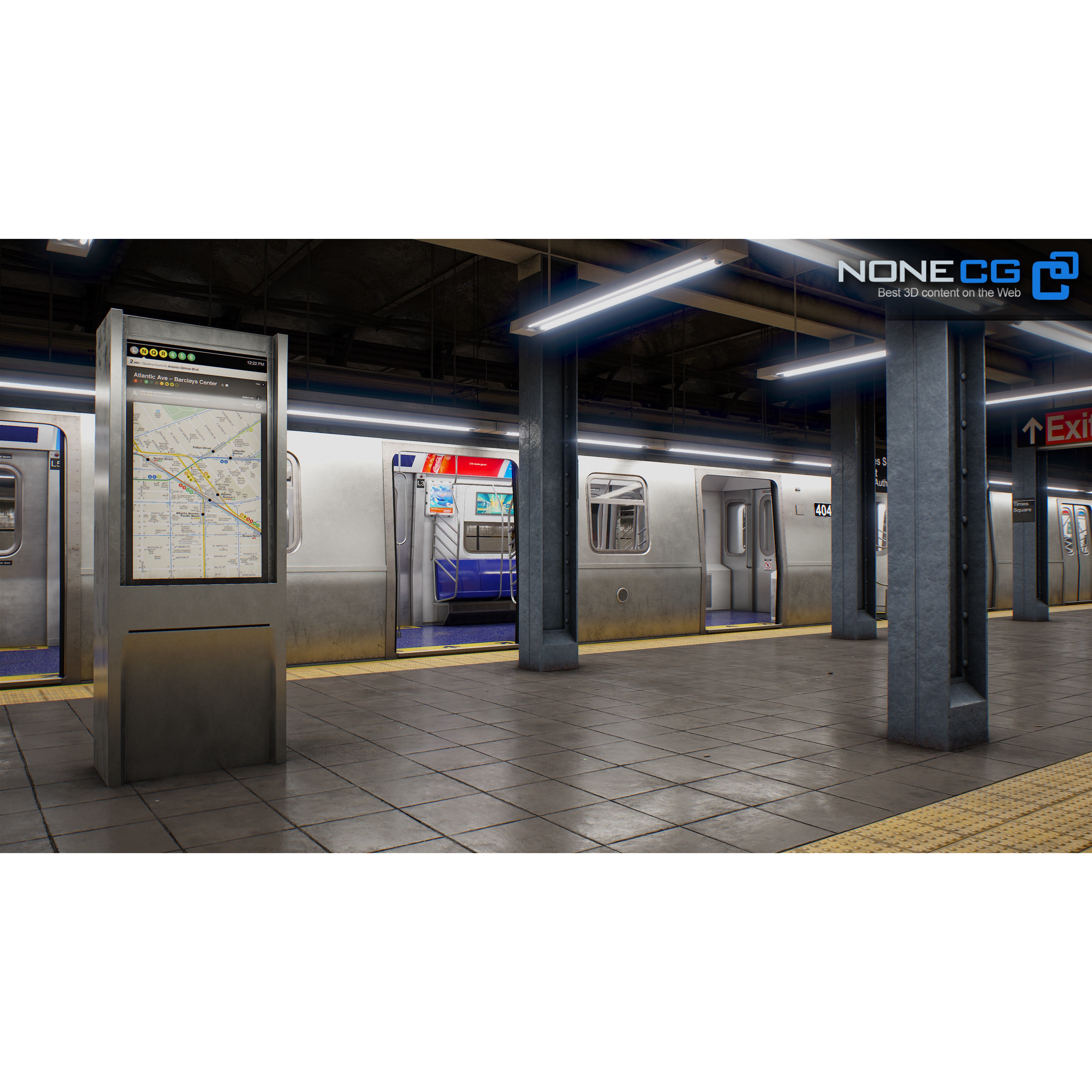 Times Square 42nd Subway Station - Detailed 3D Model - View 10
