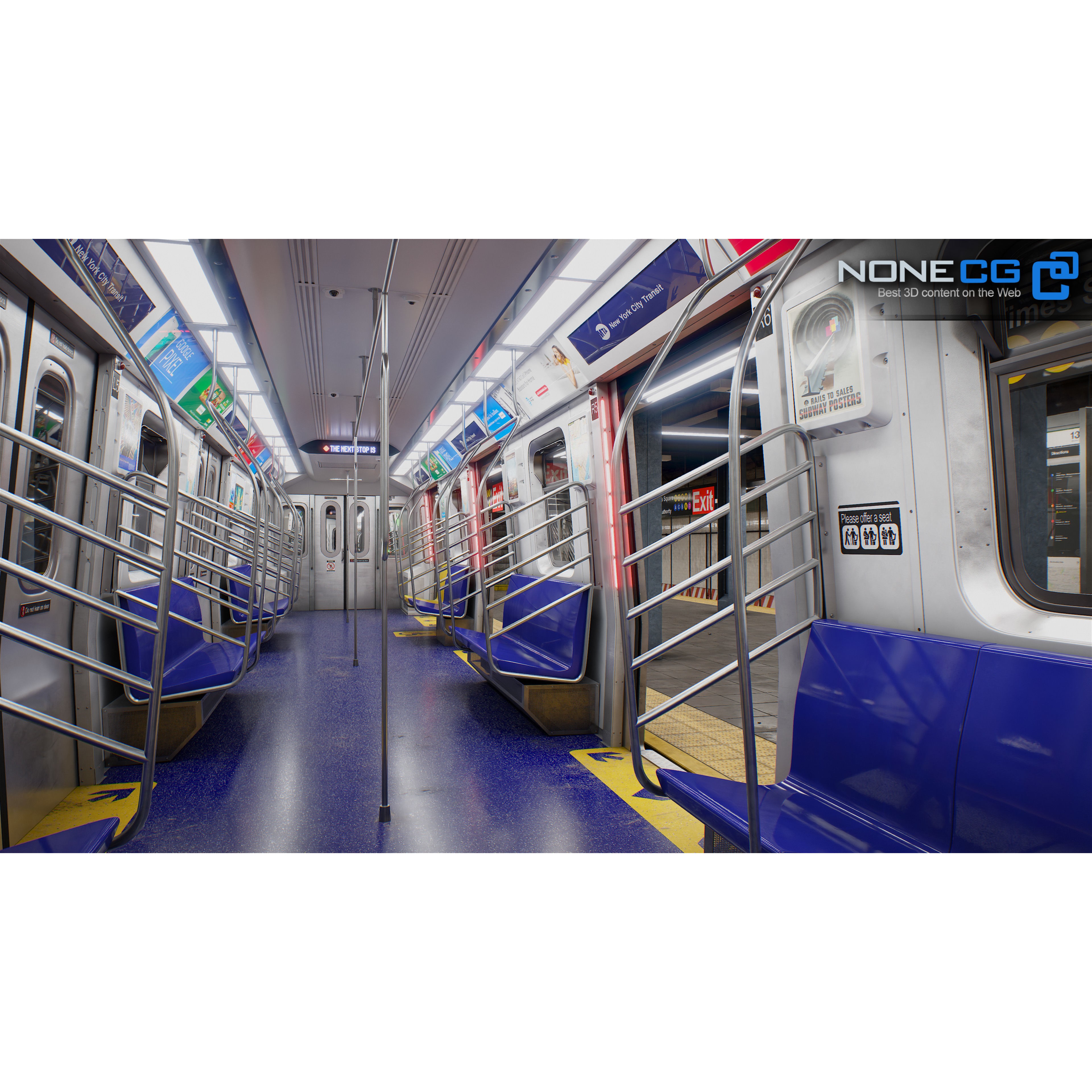 Times Square 42nd Subway Station - Detailed 3D Model - View 13