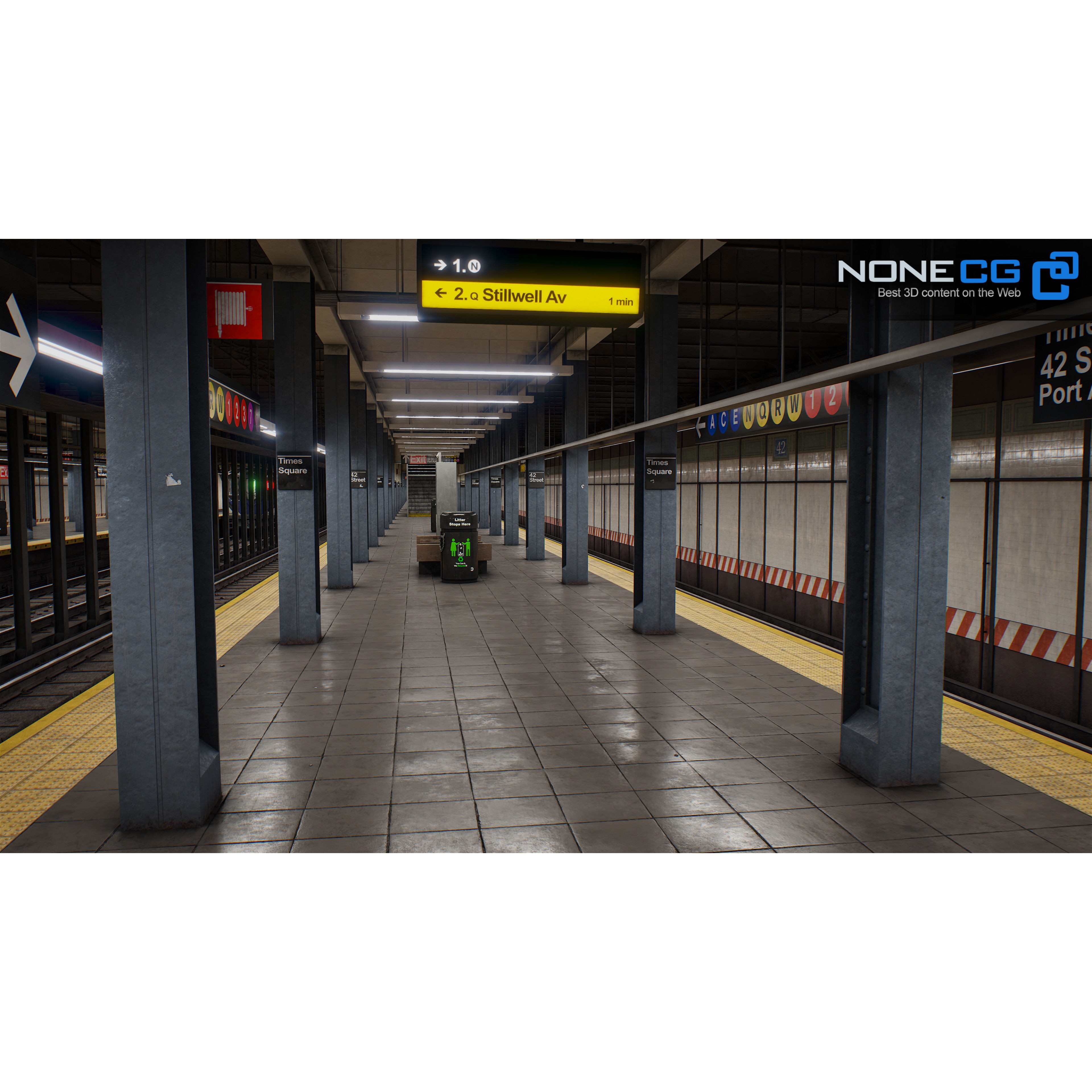 Times Square 42nd Subway Station - Detailed 3D Model - View 20