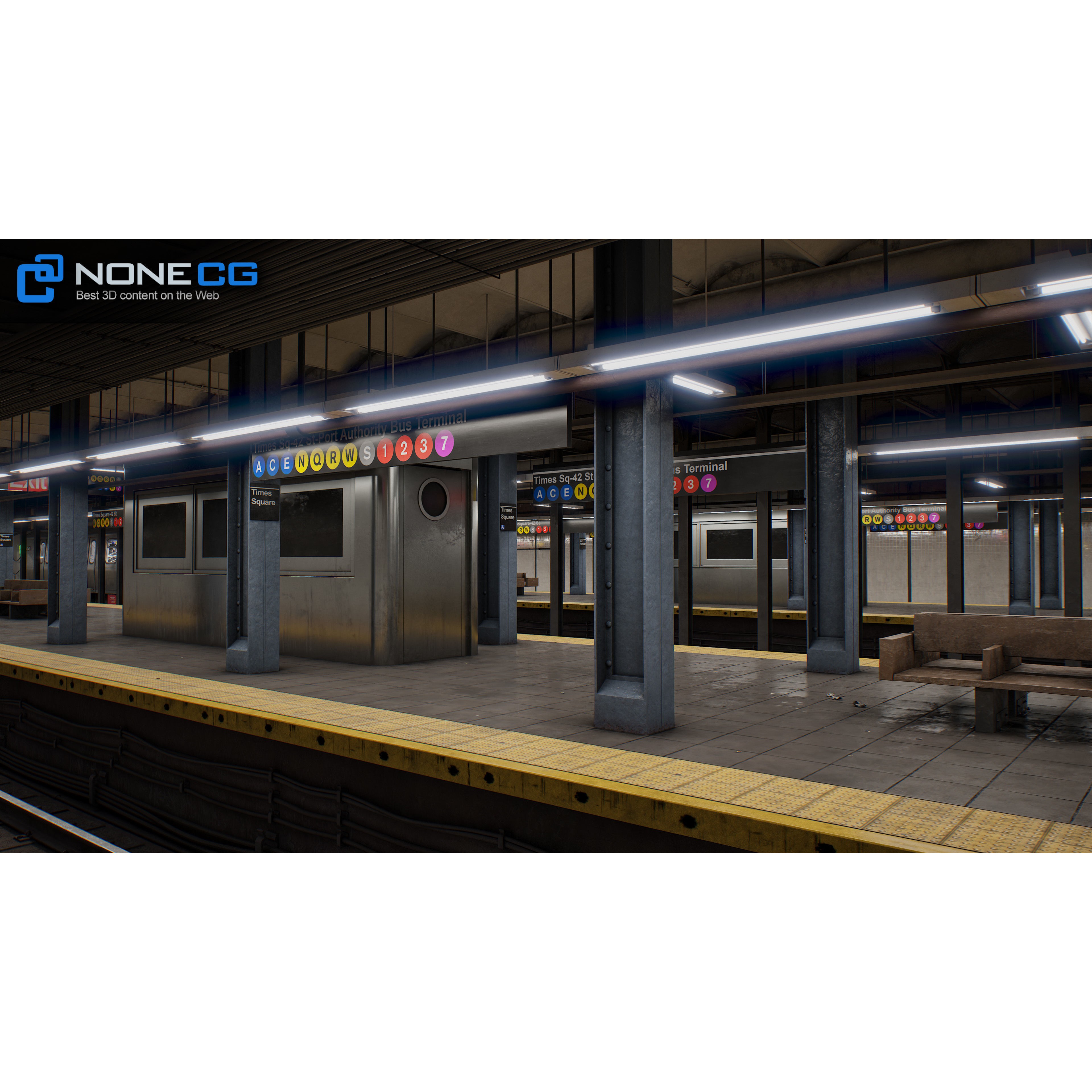 Times Square 42nd Subway Station - Detailed 3D Model - View 21
