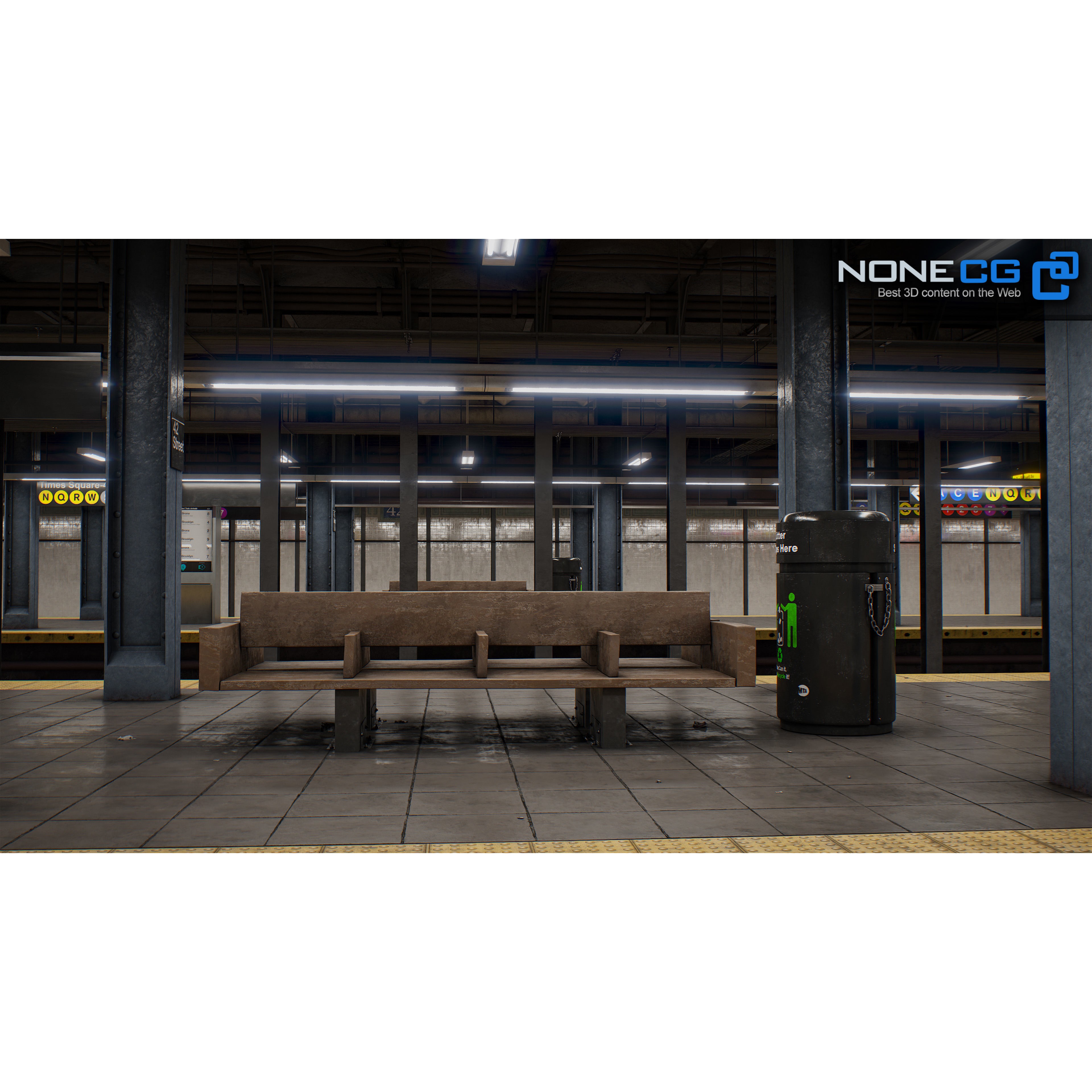 Times Square 42nd Subway Station - Detailed 3D Model - View 22
