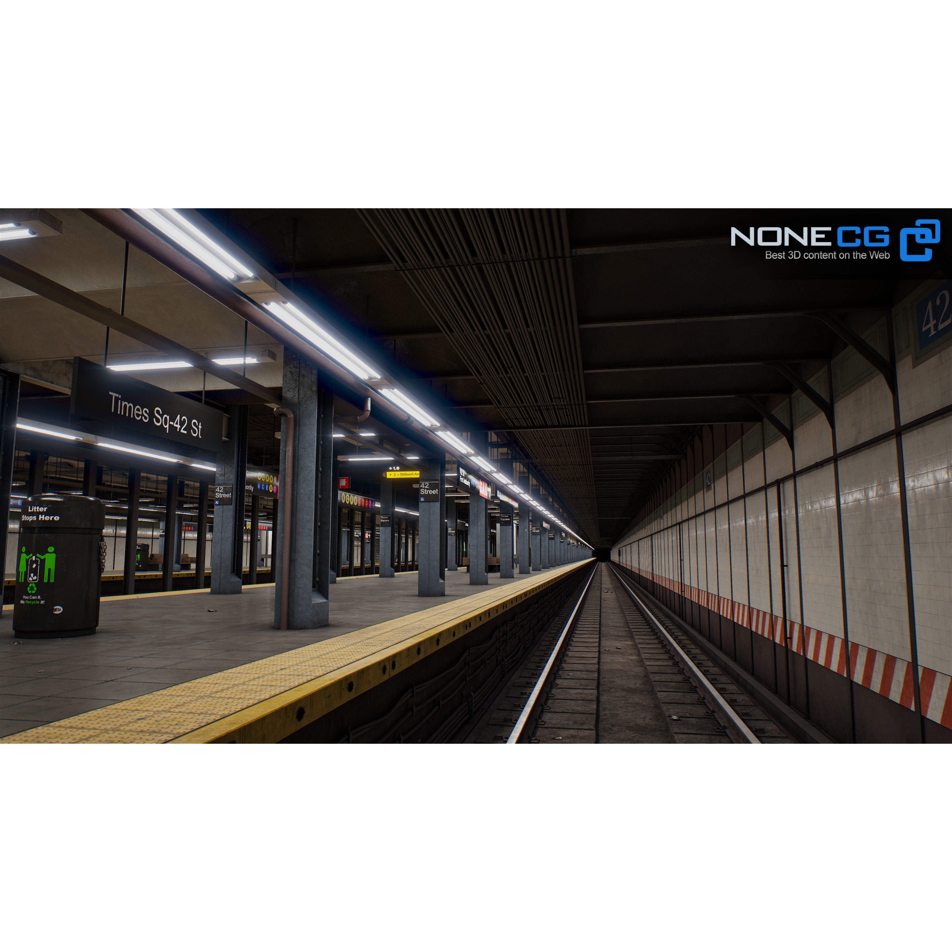 Times Square 42nd Subway Station - Detailed 3D Model - View 25