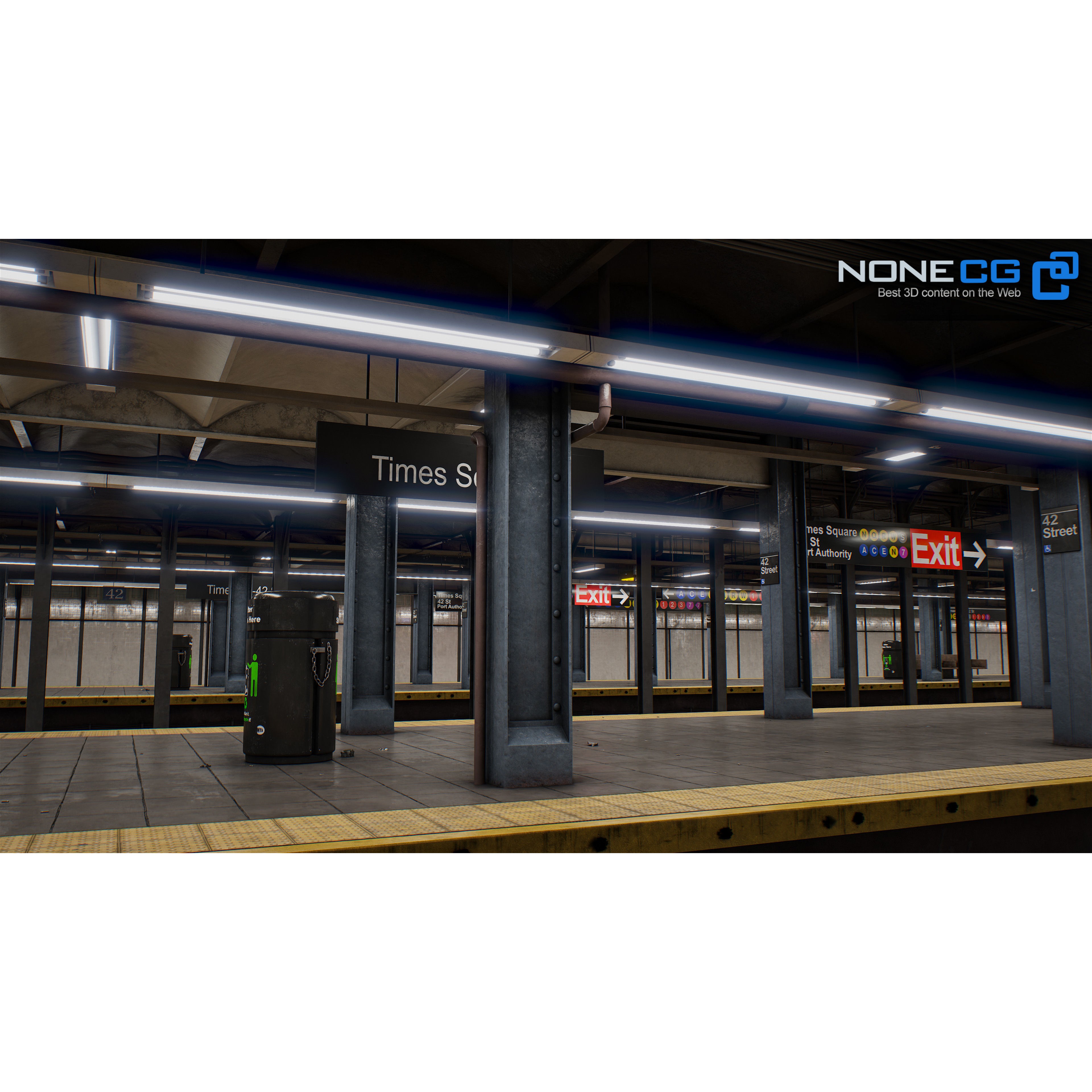 Times Square 42nd Subway Station - Detailed 3D Model - View 27