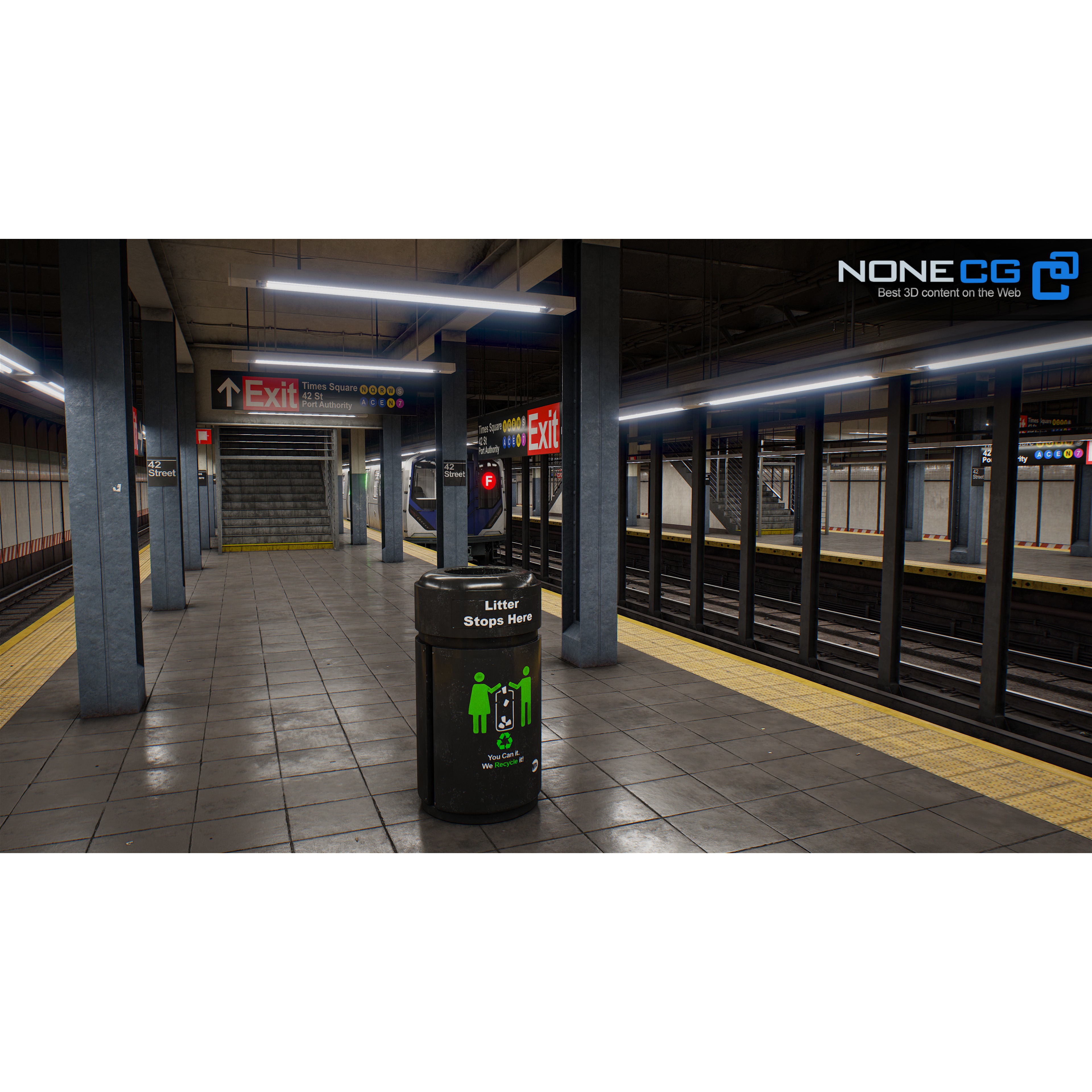 Times Square 42nd Subway Station - Detailed 3D Model - View 28