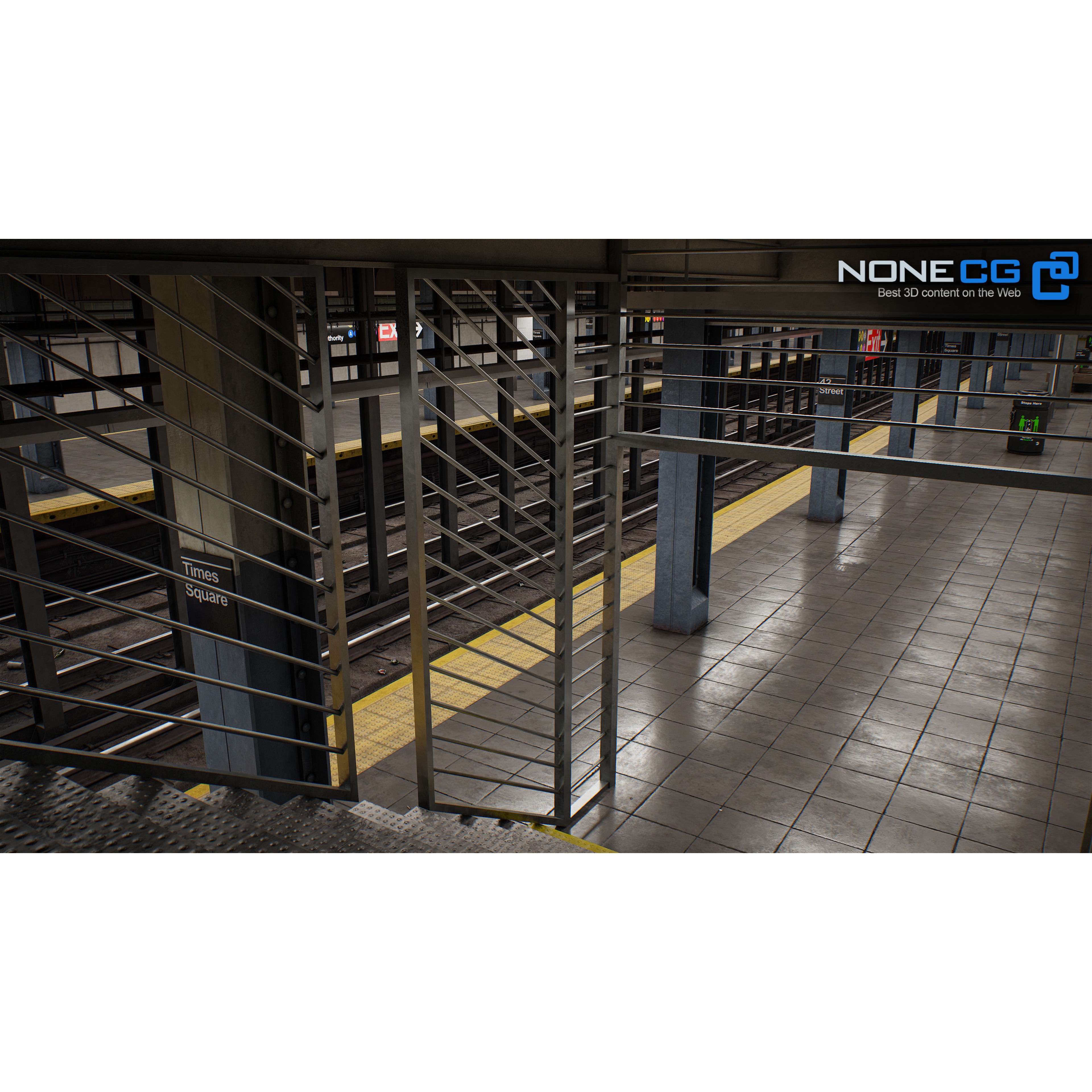 Times Square 42nd Subway Station - Detailed 3D Model - View 32
