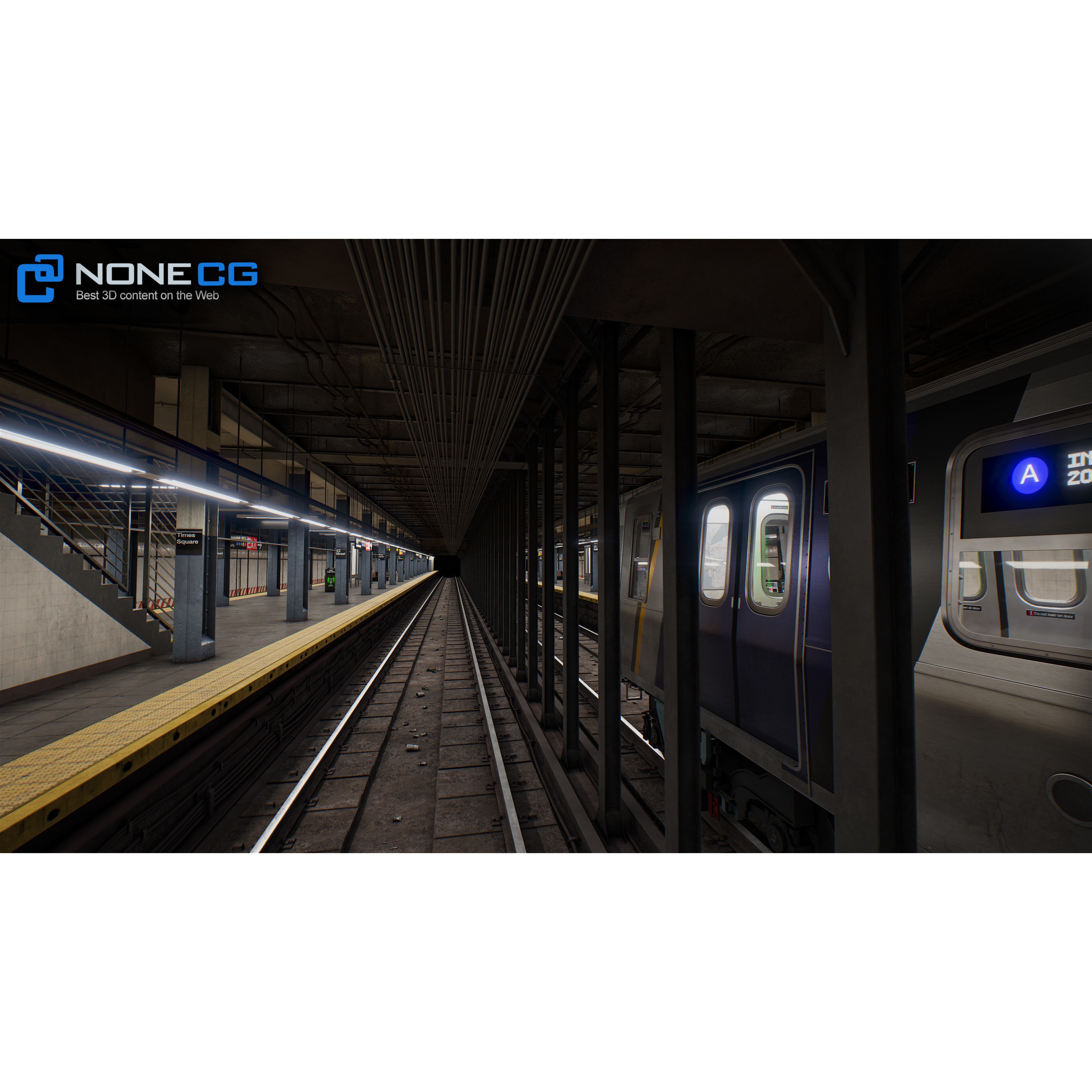 Times Square 42nd Subway Station - Detailed 3D Model - View 36