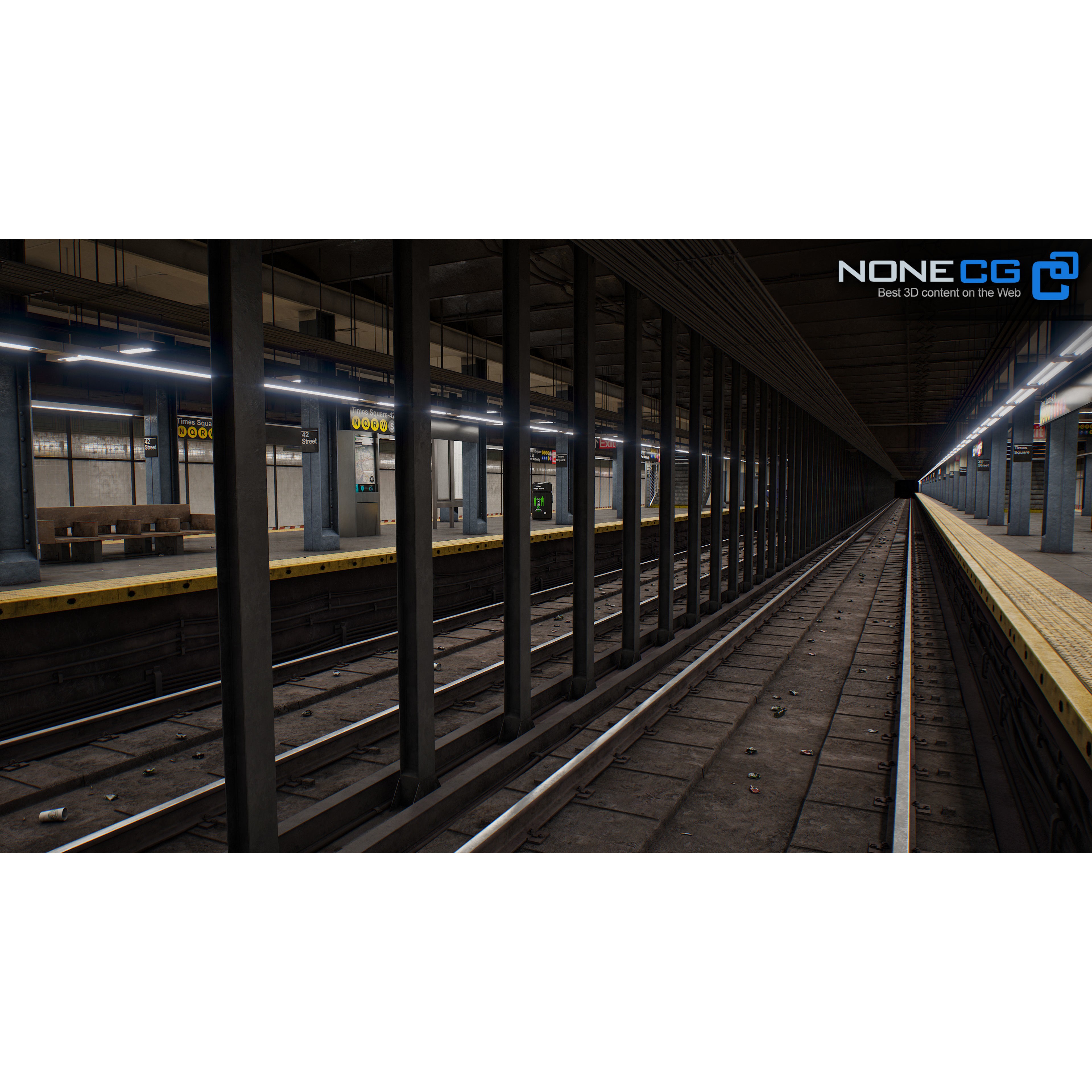 Times Square 42nd Subway Station - Detailed 3D Model - View 39