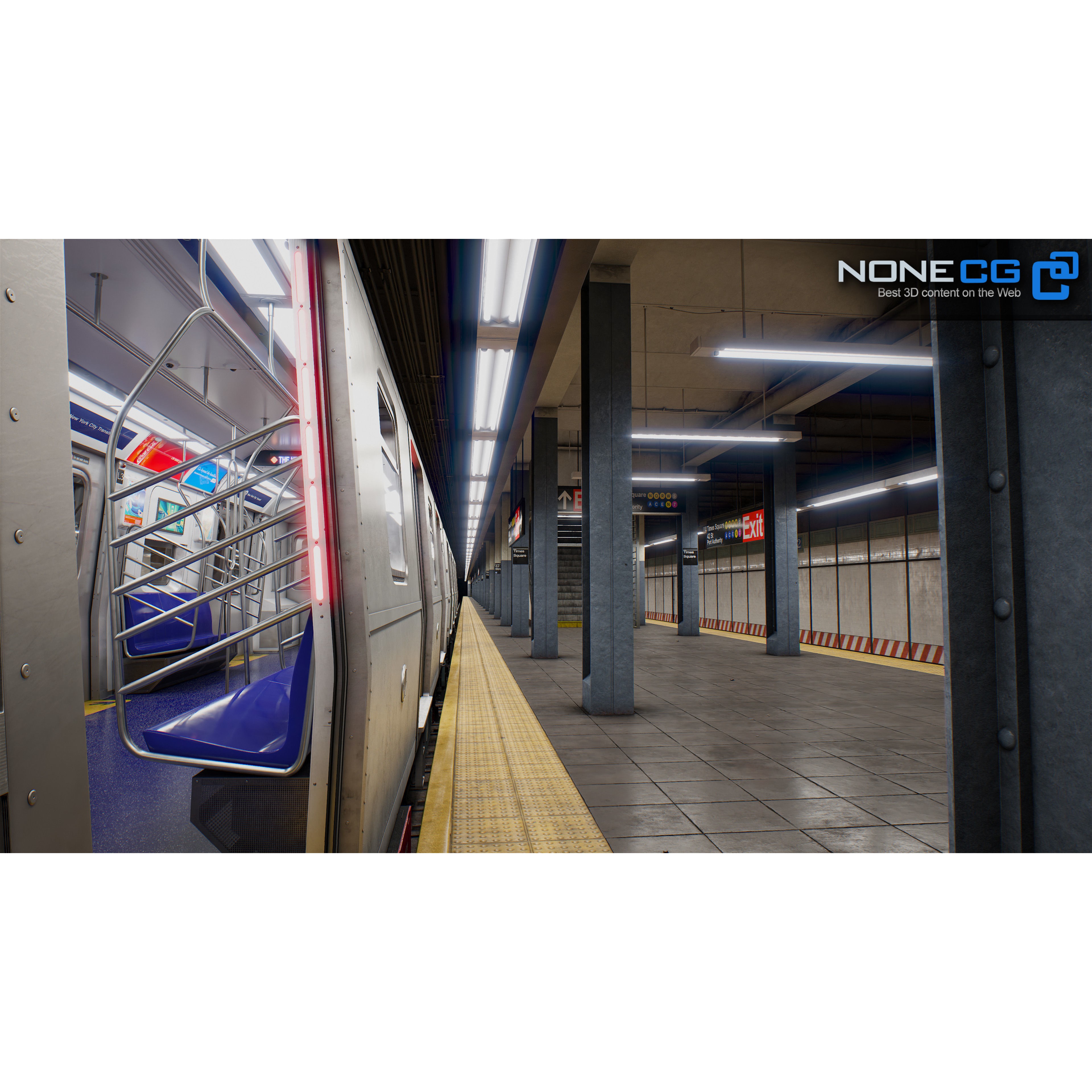 Times Square 42nd Subway Station - Detailed 3D Model - View 43