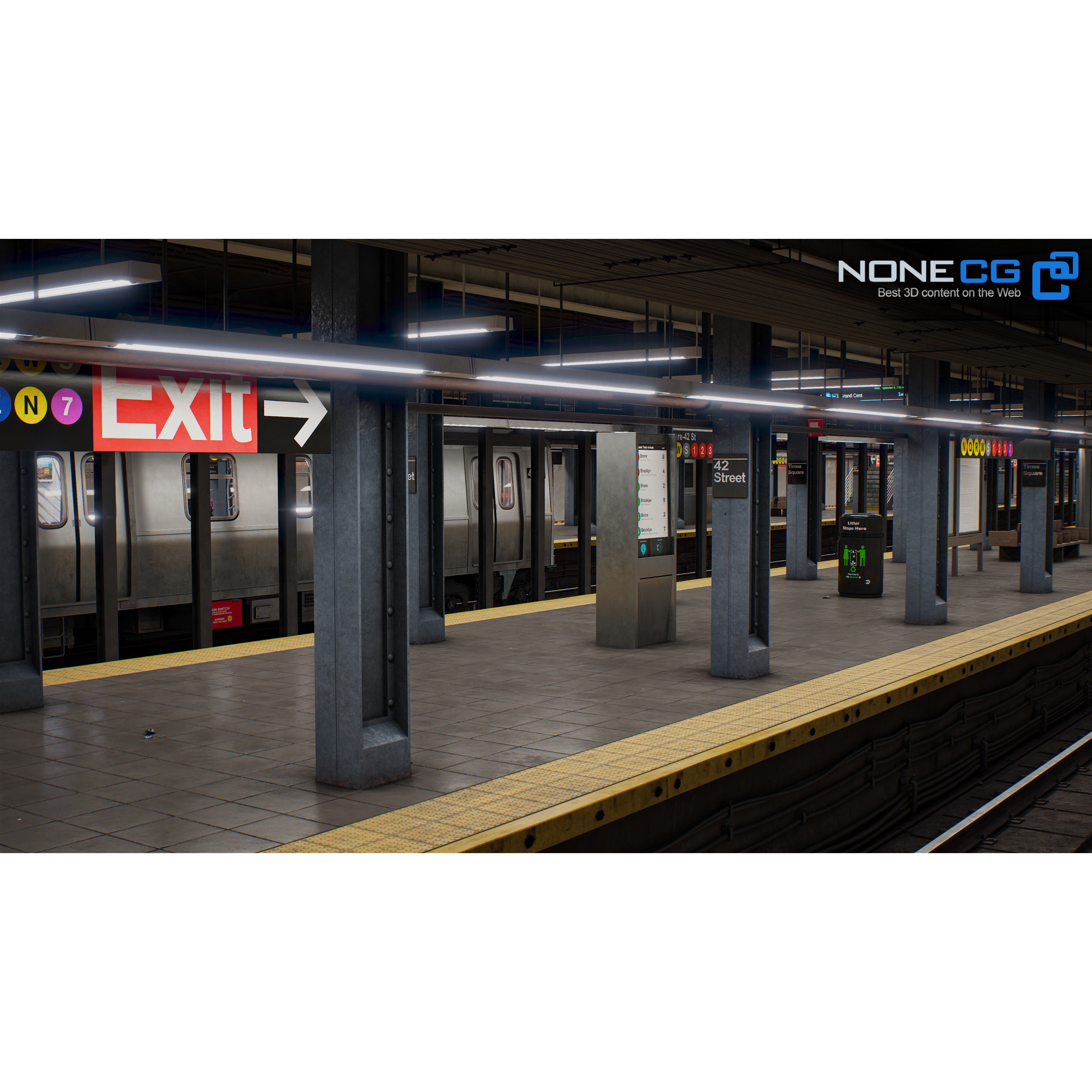 Times Square 42nd Subway Station - Detailed 3D Model - View 45