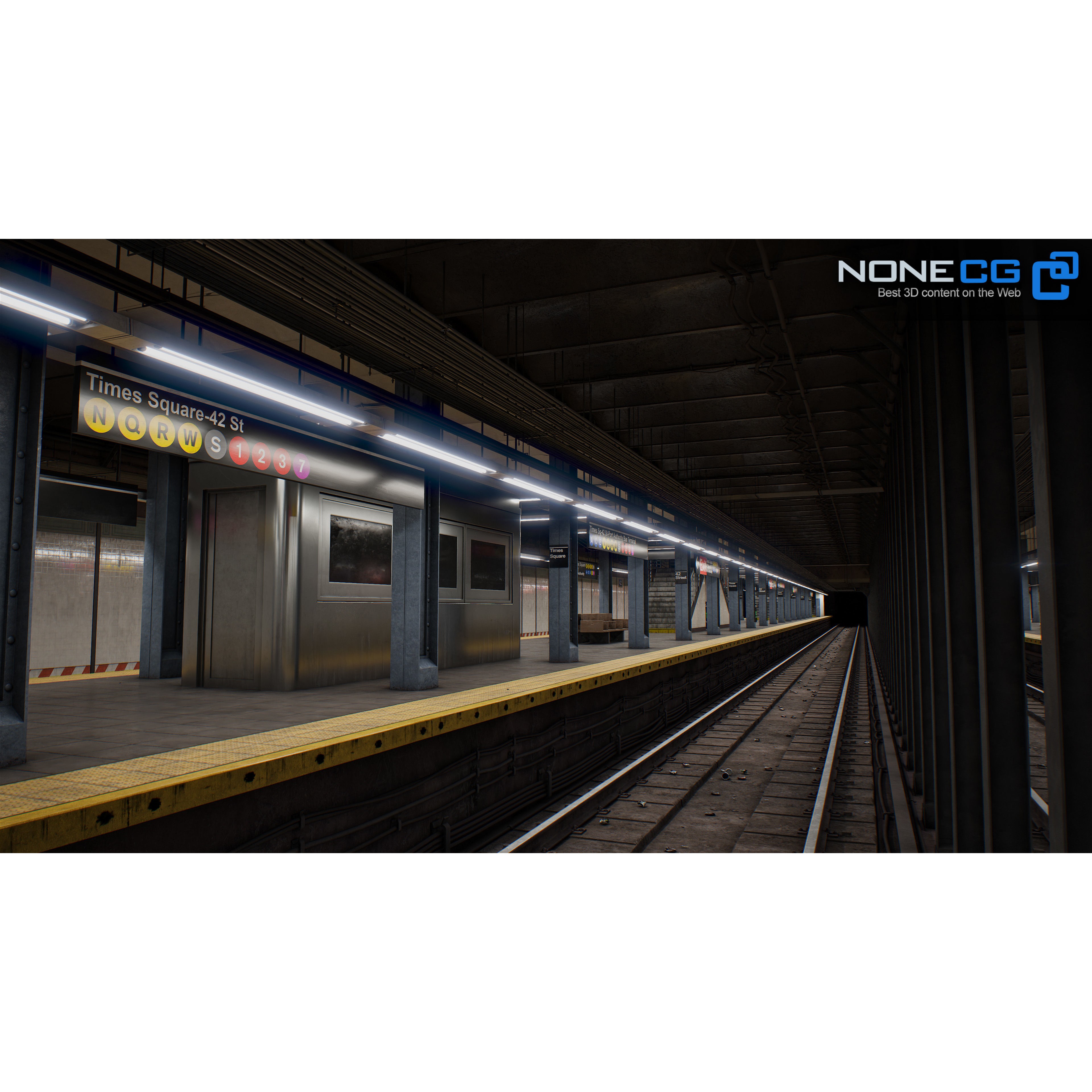 Times Square 42nd Subway Station - Detailed 3D Model - View 46