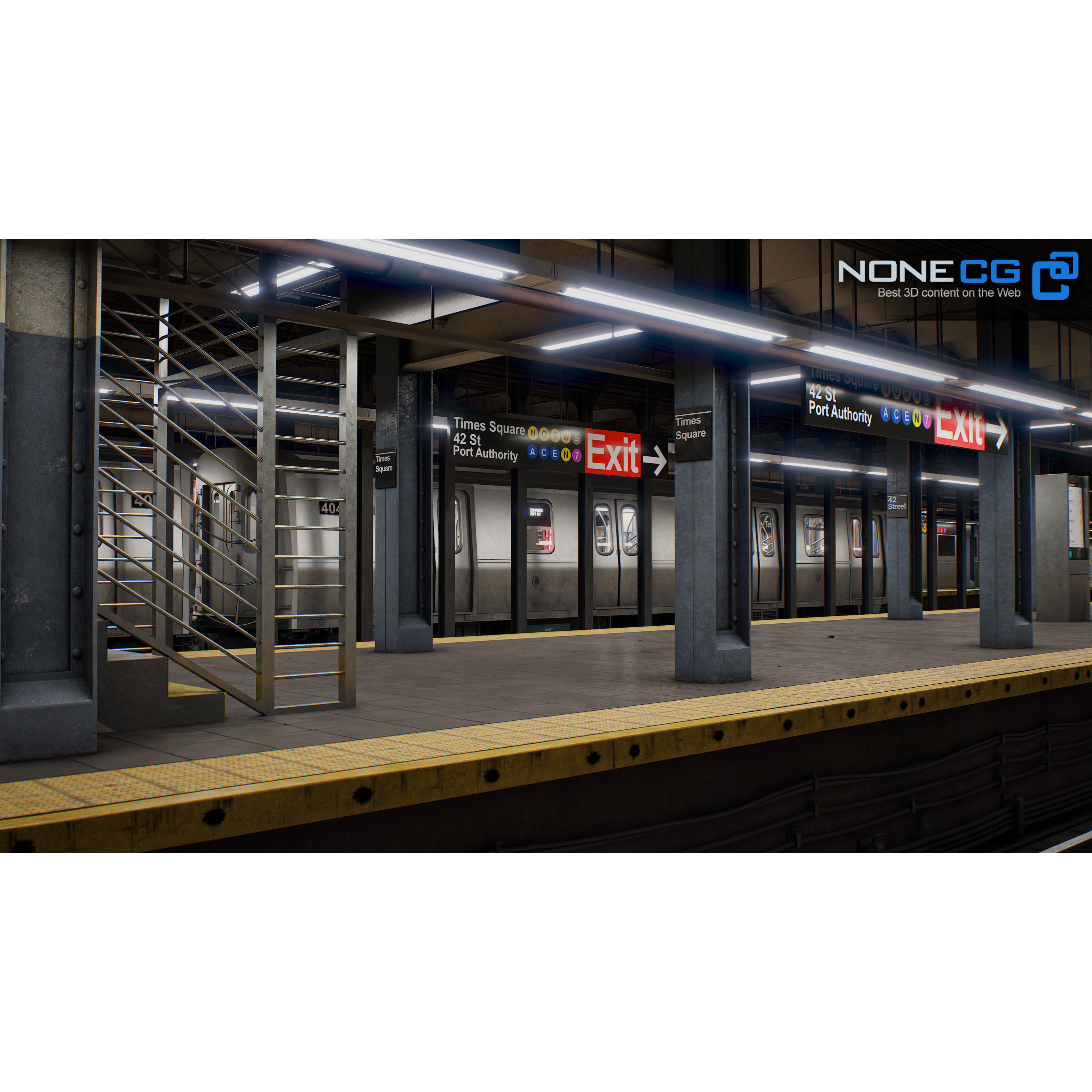 Times Square 42nd Subway Station - Detailed 3D Model - View 47