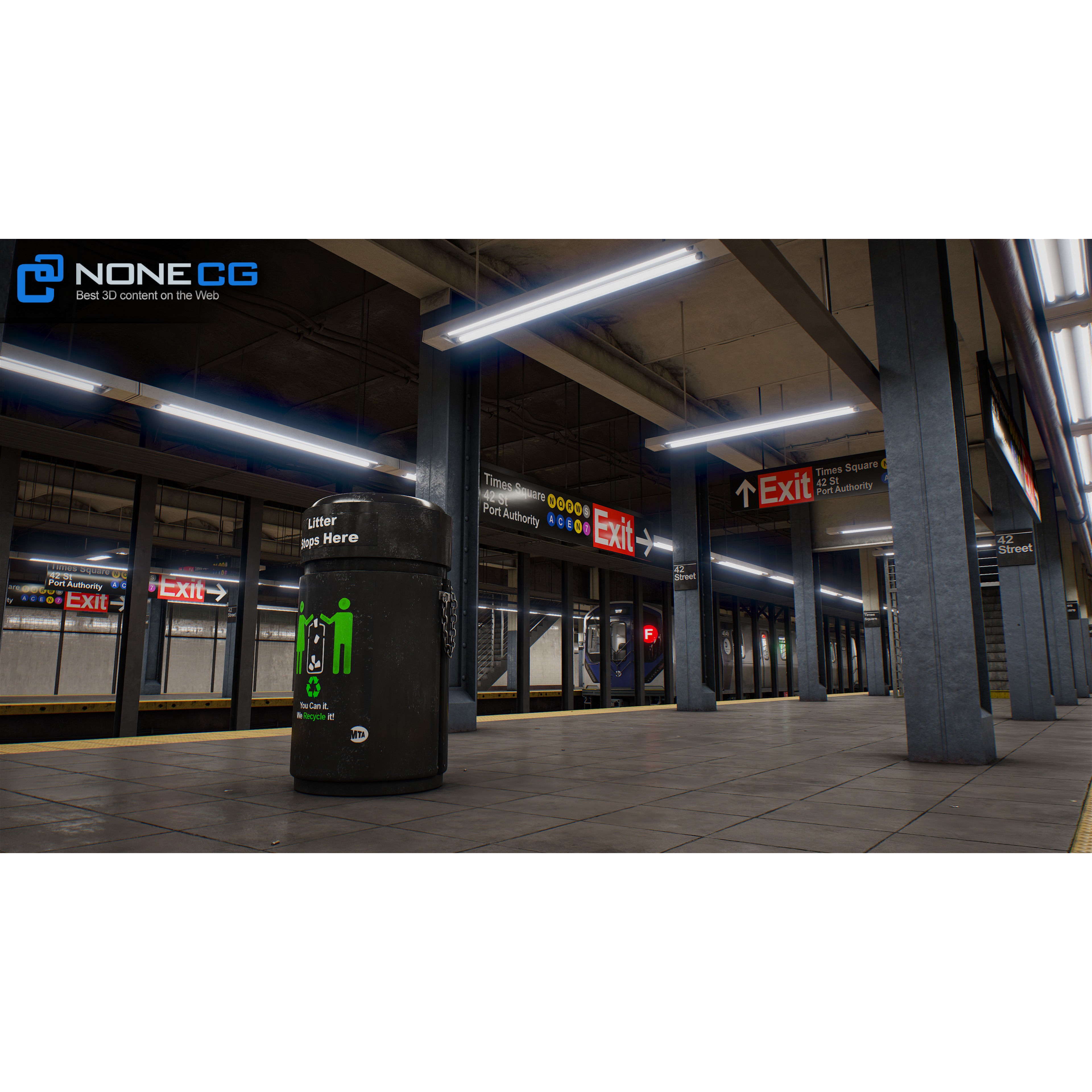 Times Square 42nd Subway Station - Detailed 3D Model - View 48