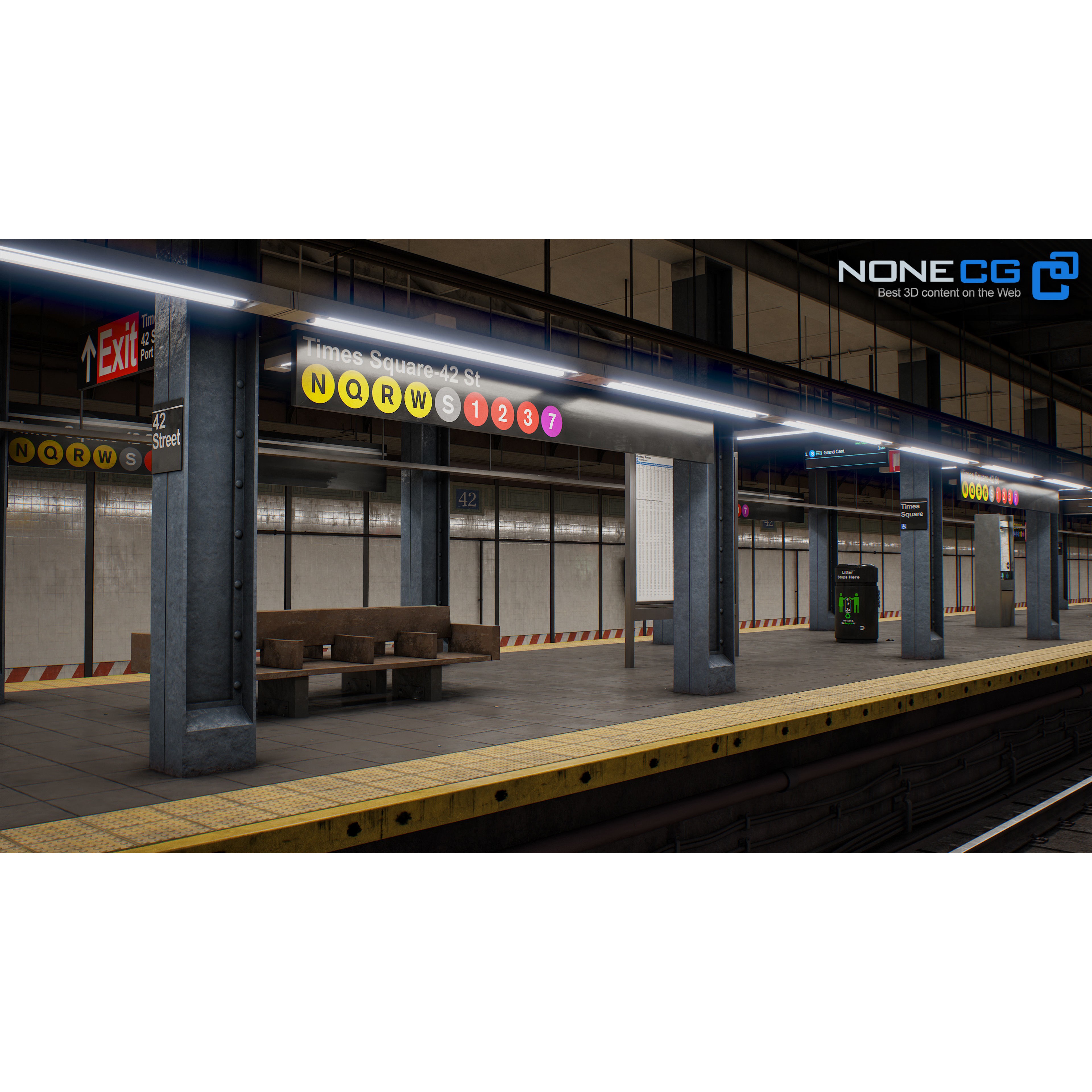 Times Square 42nd Subway Station - Detailed 3D Model - View 49