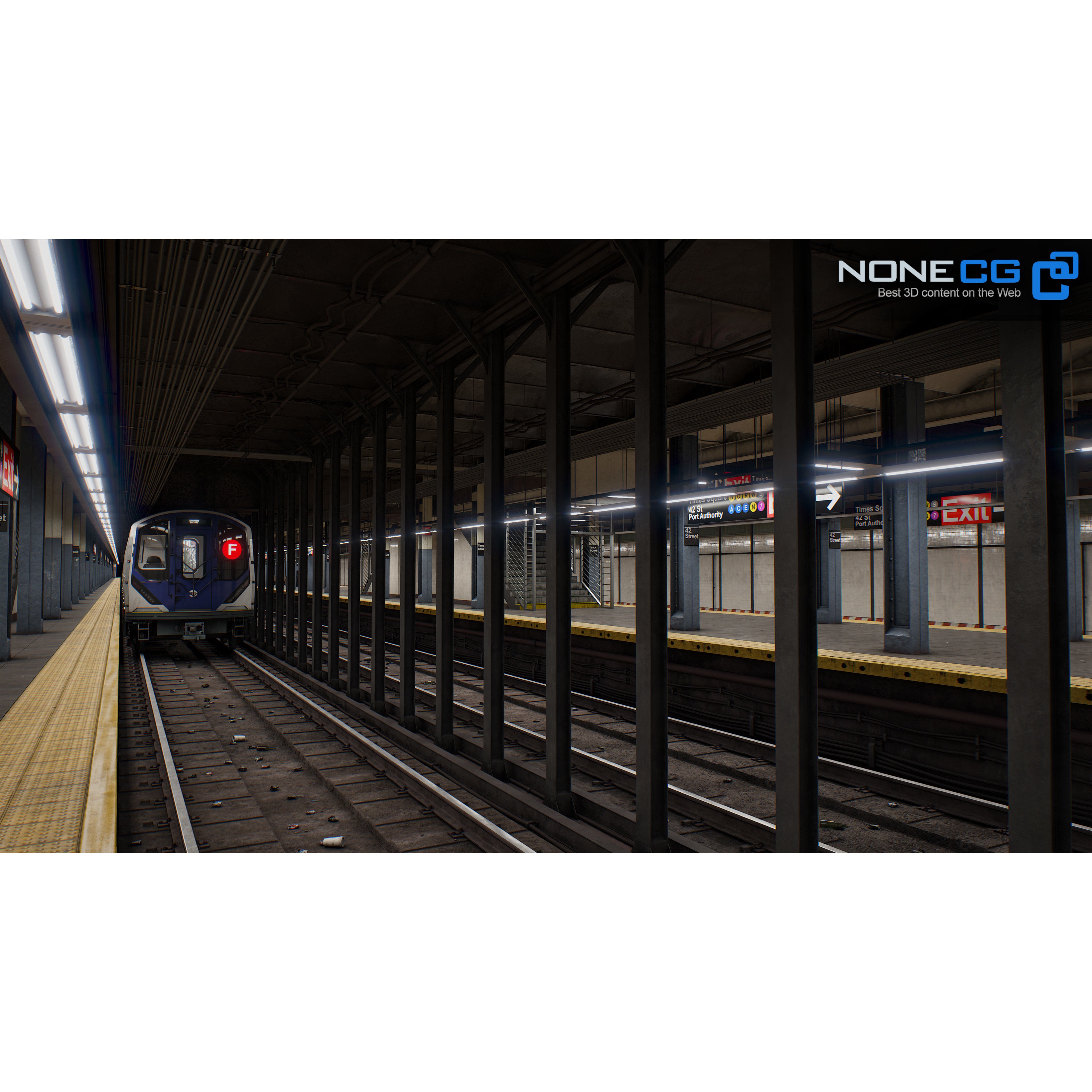 Times Square 42nd Subway Station - Detailed 3D Model - View 9