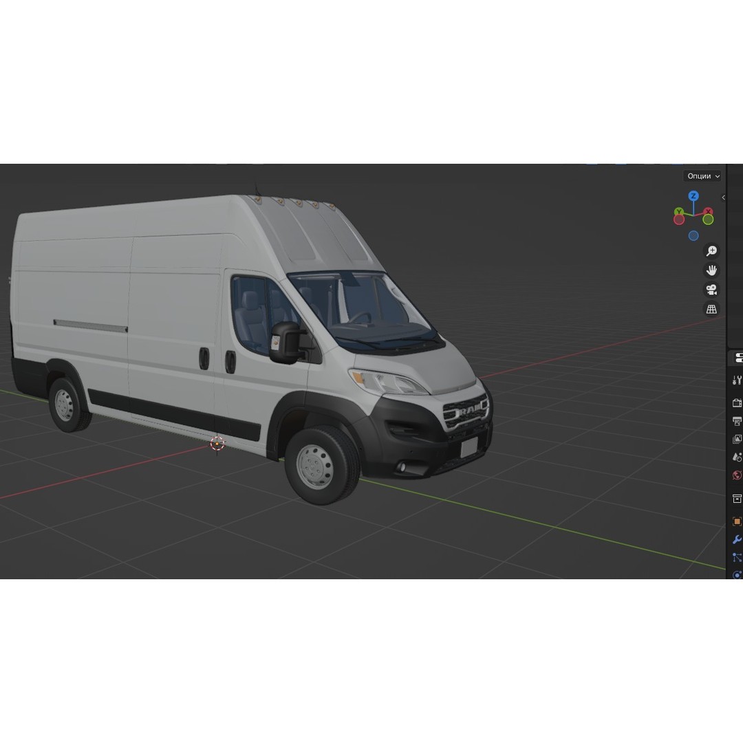2024 Ram ProMaster L4H3 3D Model – High Poly Cargo Van, FBX, OBJ