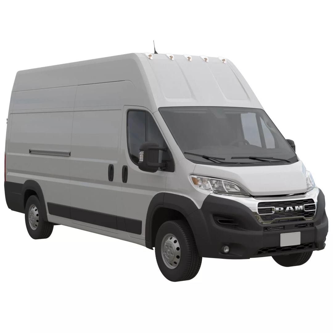 2024 Ram ProMaster L4H3 3D Model – High Poly Cargo Van, FBX, OBJ - View 2