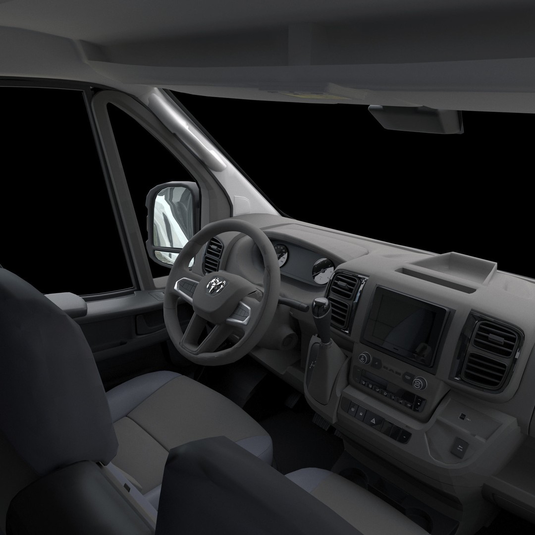 2024 Ram ProMaster L4H3 3D Model – High Poly Cargo Van, FBX, OBJ - View 26
