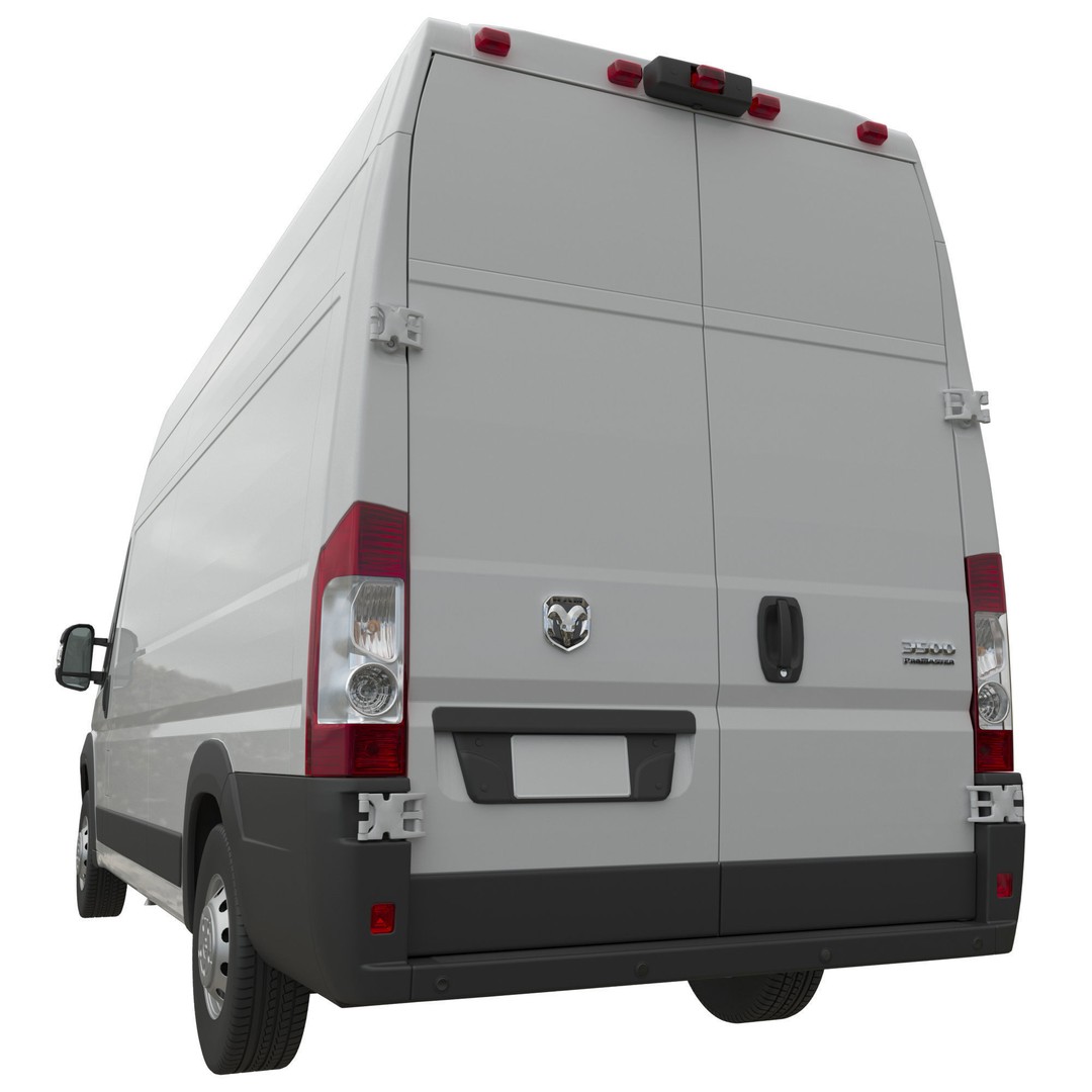 2024 Ram ProMaster L4H3 3D Model – High Poly Cargo Van, FBX, OBJ - View 5