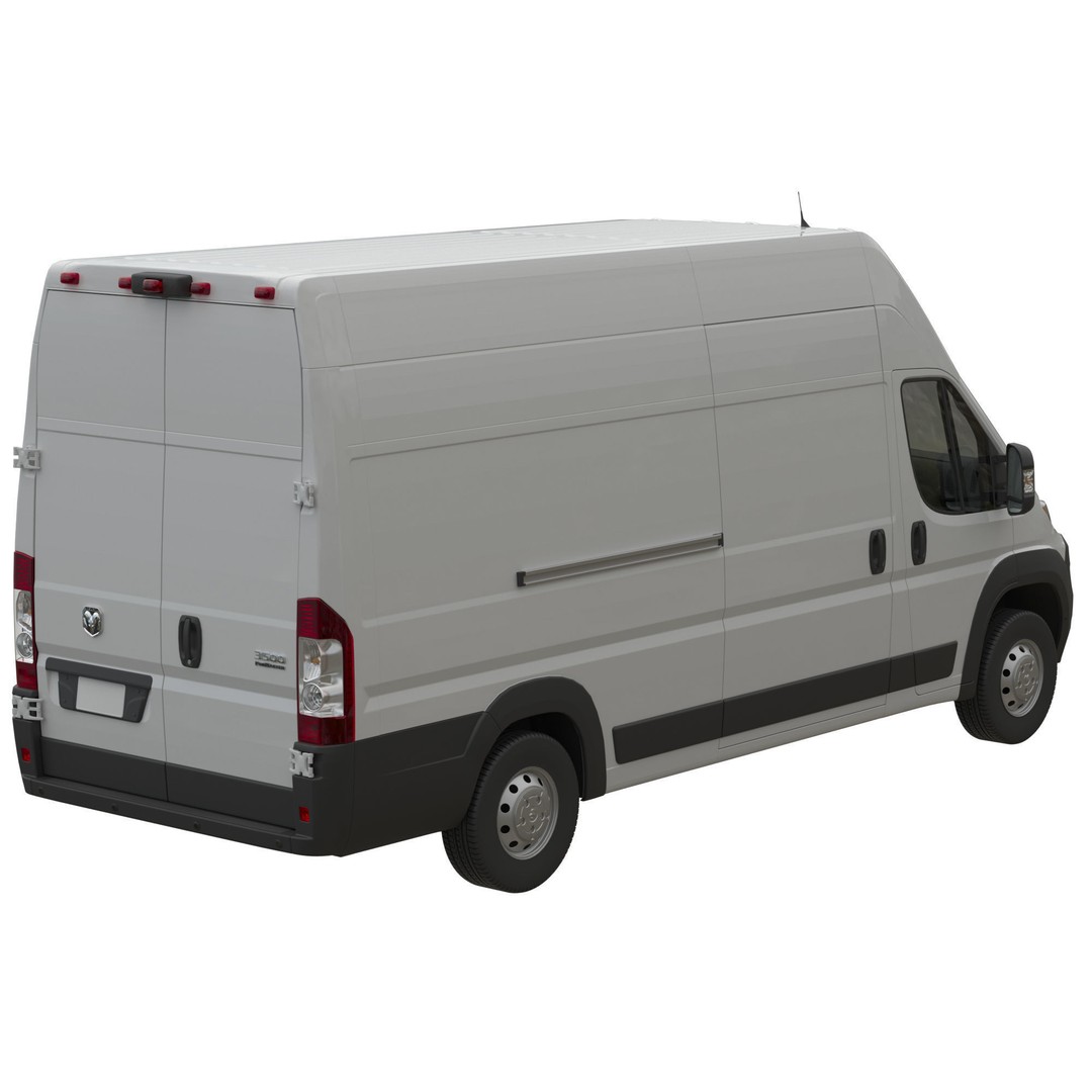 2024 Ram ProMaster L4H3 3D Model – High Poly Cargo Van, FBX, OBJ - View 6