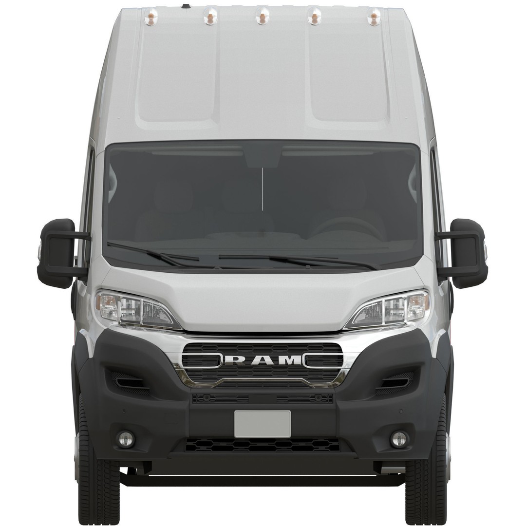 2024 Ram ProMaster L4H3 3D Model – High Poly Cargo Van, FBX, OBJ - View 9
