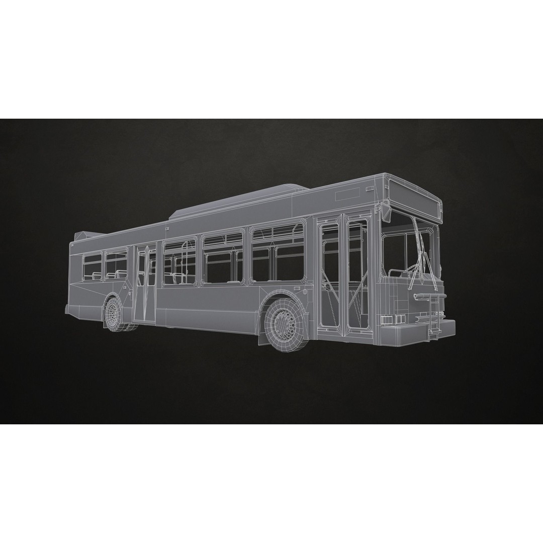 City Bus 3D Model – Low Poly Game Ready Asset, FBX, PBR Textures - View 18