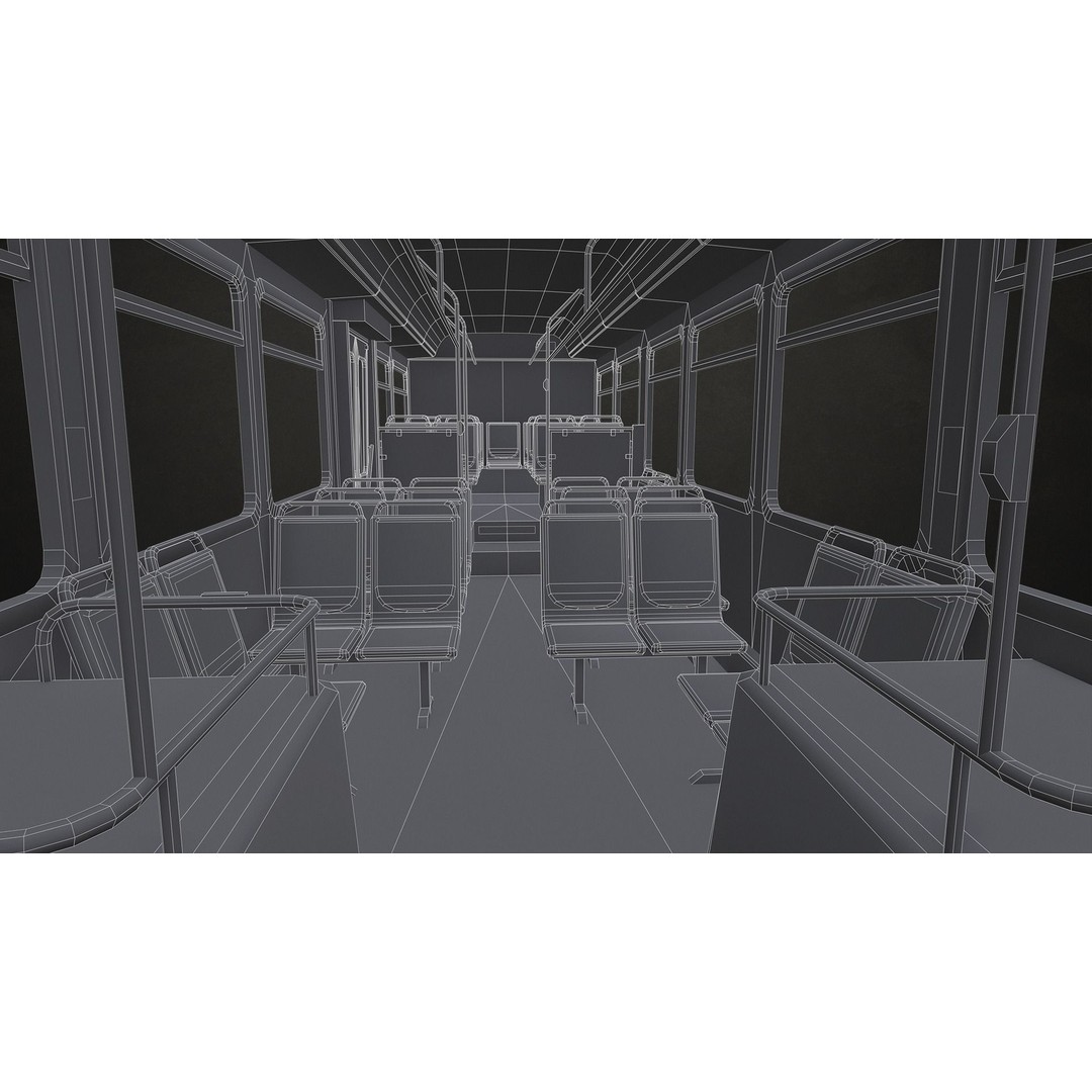 City Bus 3D Model – Low Poly Game Ready Asset, FBX, PBR Textures - View 20