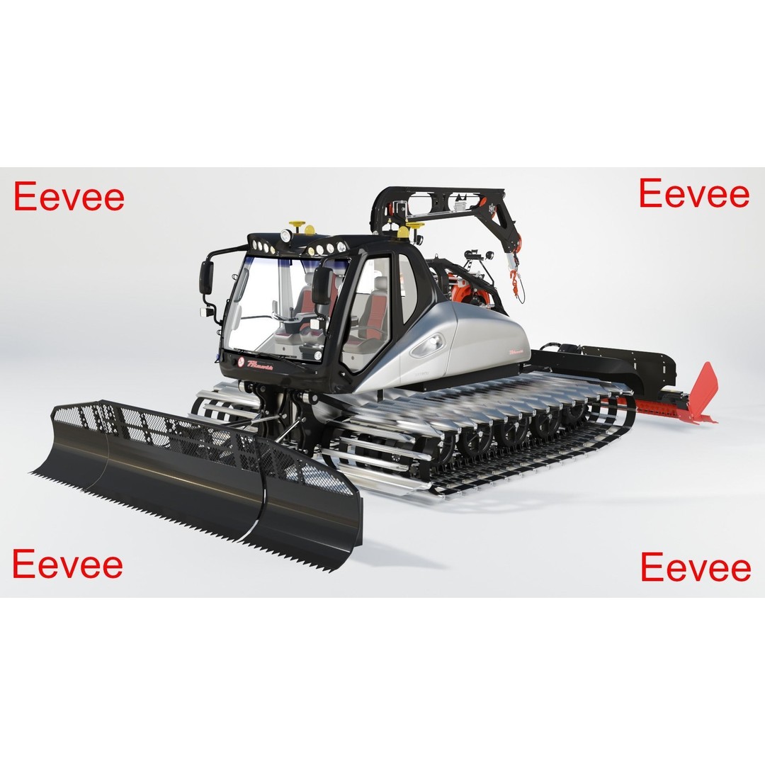 Prinoth Leitwolf Snow Groomer 3D Model – Rigged Vehicle Asset, Blender, FBX - View 23