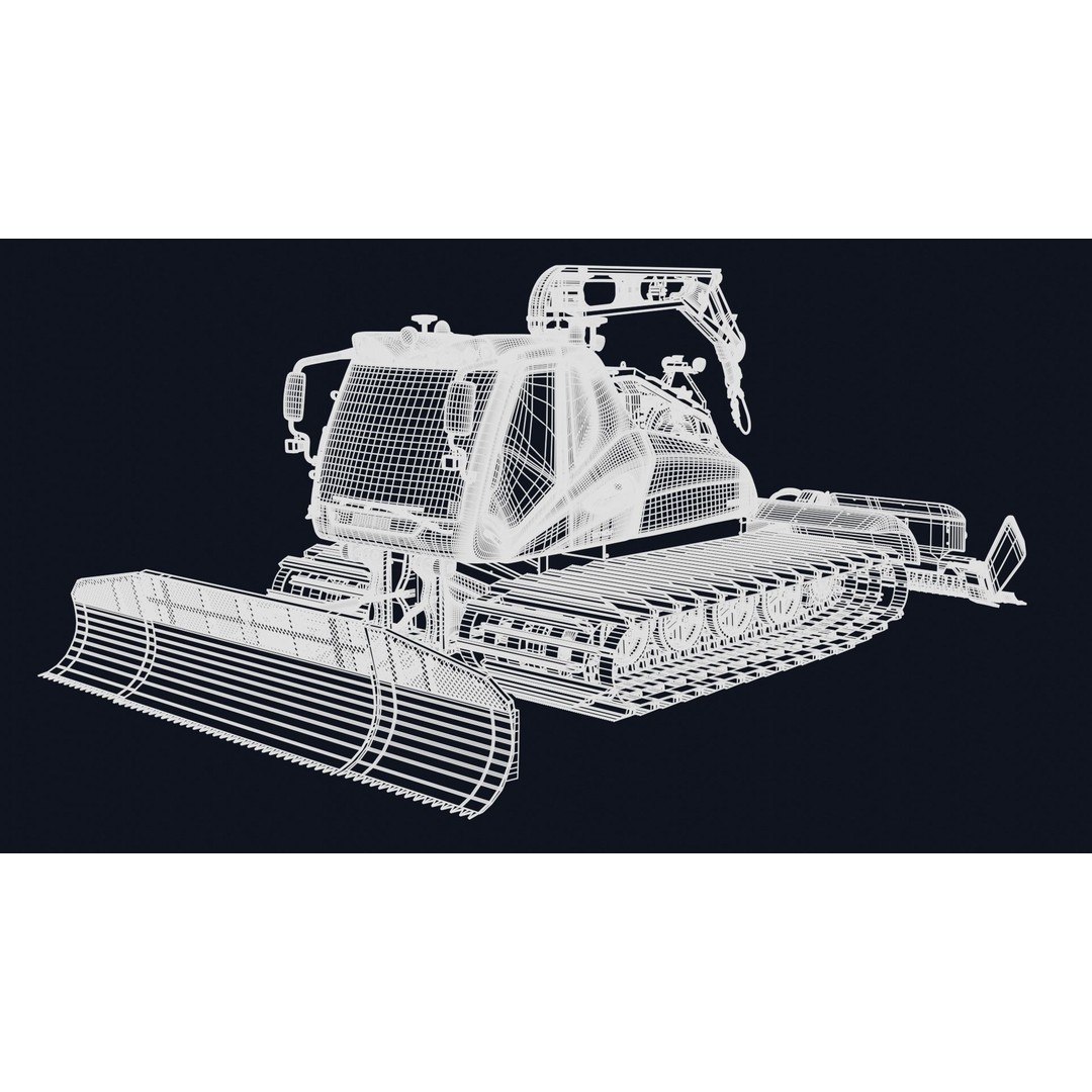 Prinoth Leitwolf Snow Groomer 3D Model – Rigged Vehicle Asset, Blender, FBX - View 25