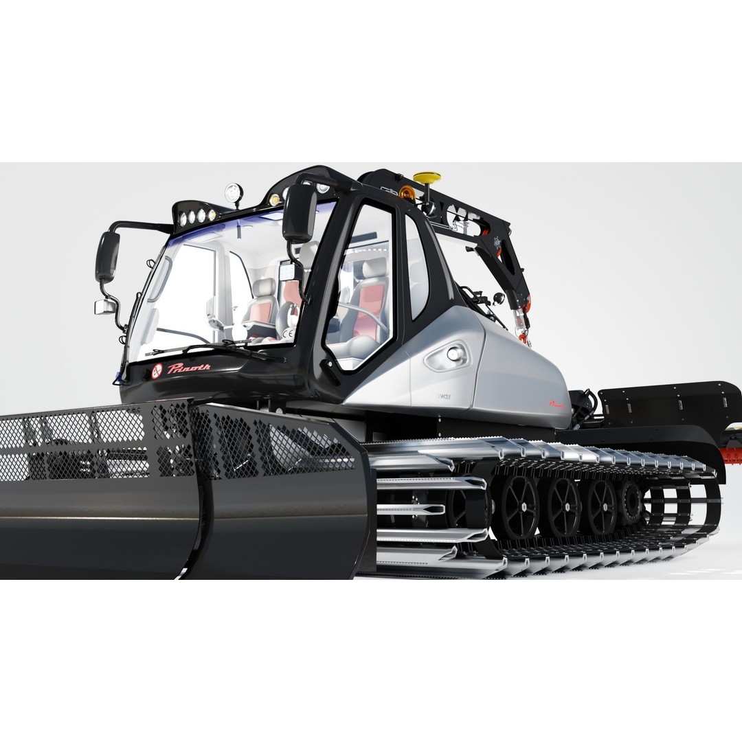 Prinoth Leitwolf Snow Groomer 3D Model – Rigged Vehicle Asset, Blender, FBX - View 4