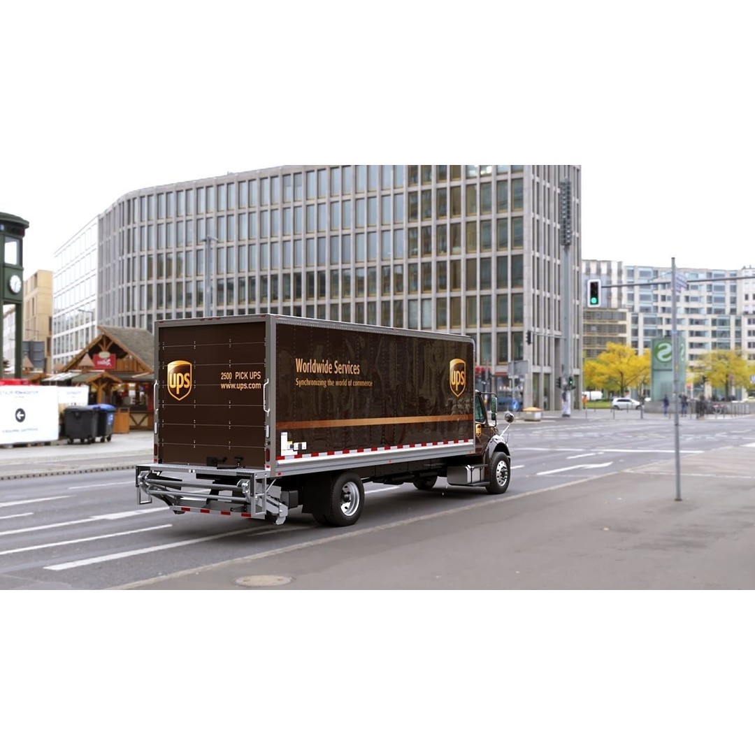Freightliner M2 106 Box Truck 3D Model – Low Poly Game Asset, FBX, PBR - View 38
