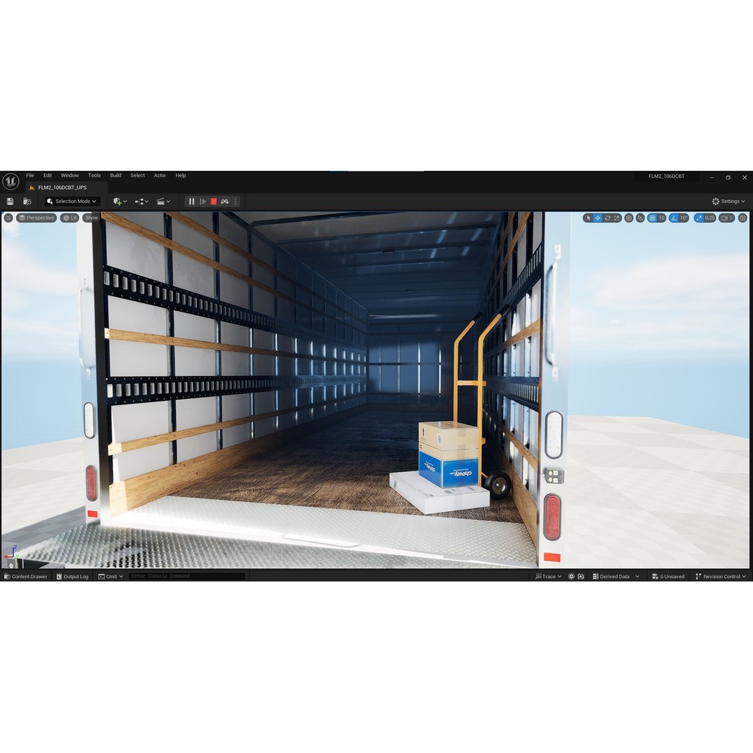 Freightliner M2 106 Box Truck 3D Model – Low Poly Game Asset, FBX, PBR - View 60
