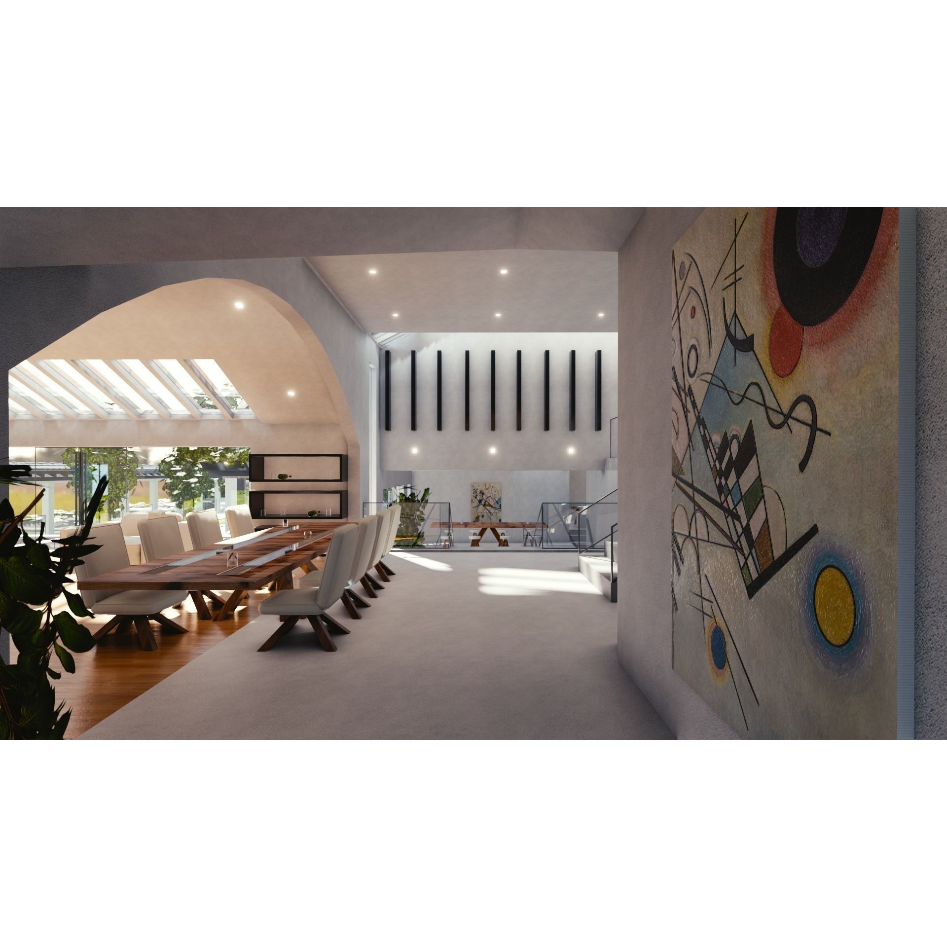 Modern Mansion - Low-Poly Game-Ready 3D Model - View 10