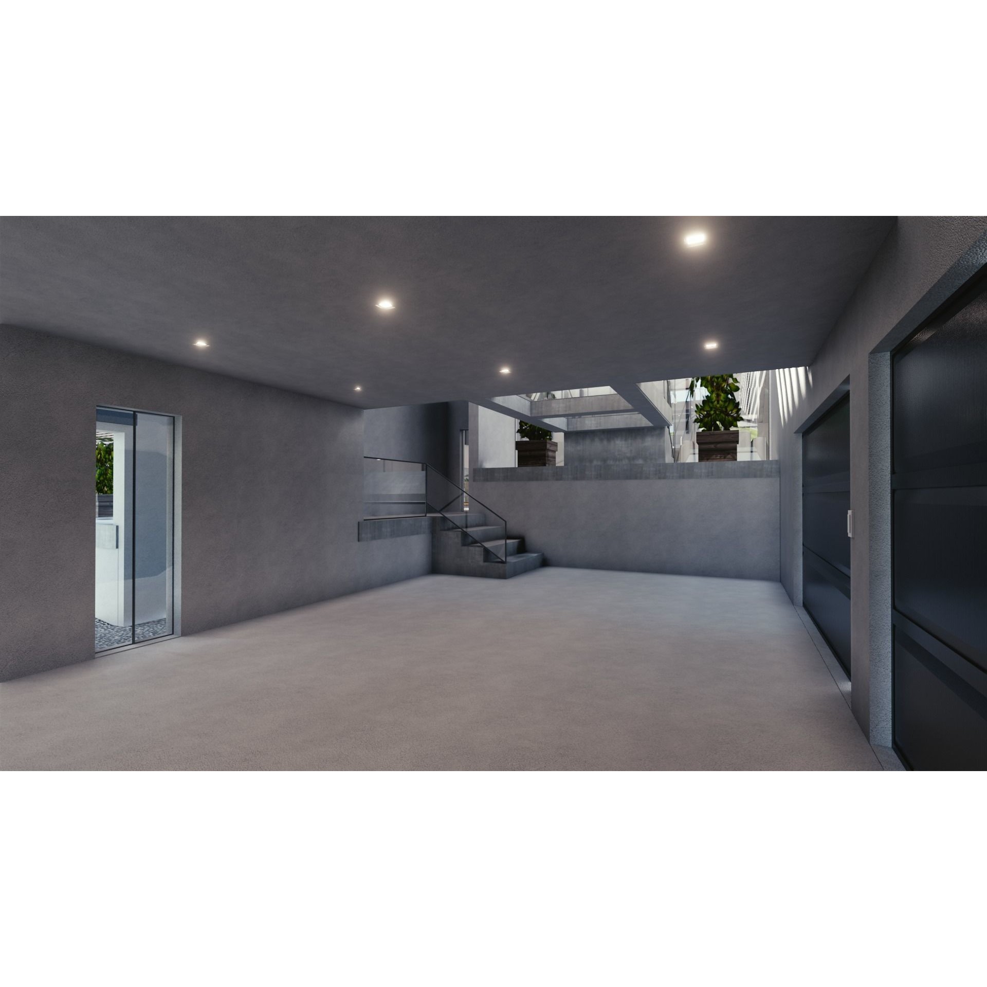 Modern Mansion - Low-Poly Game-Ready 3D Model - View 13