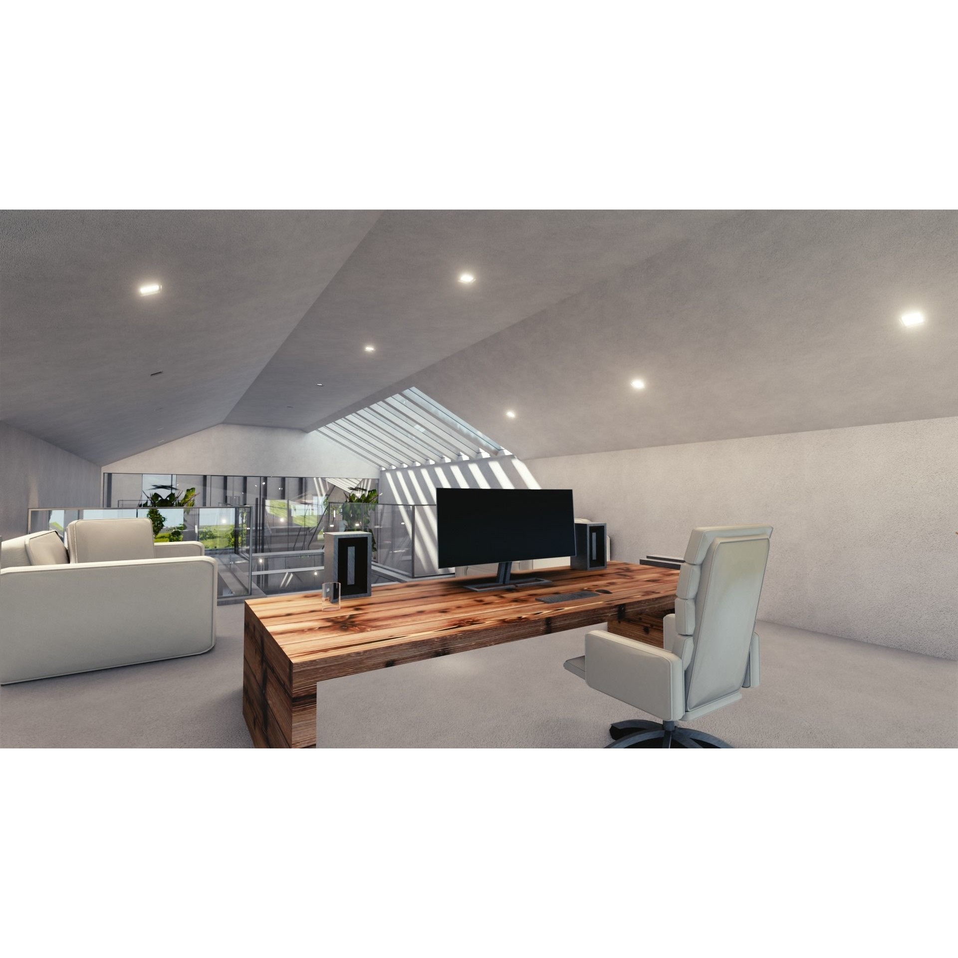 Modern Mansion - Low-Poly Game-Ready 3D Model - View 16