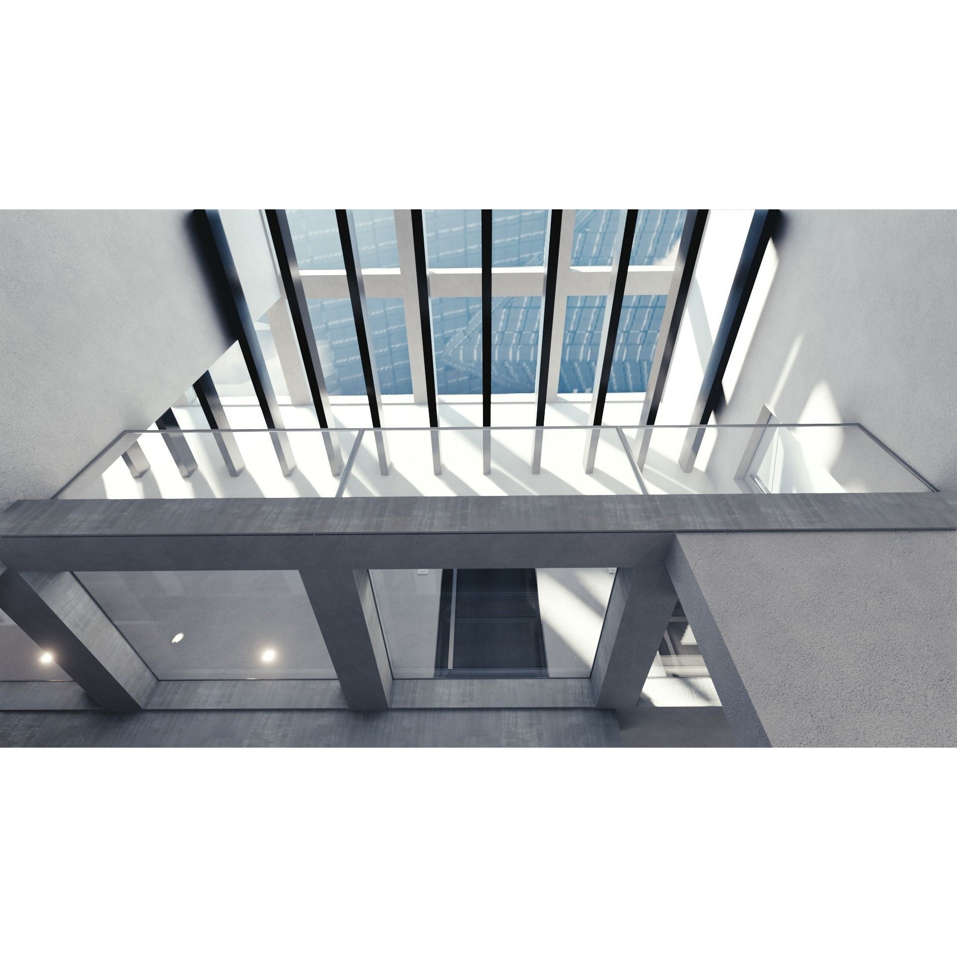 Modern Mansion - Low-Poly Game-Ready 3D Model - View 18