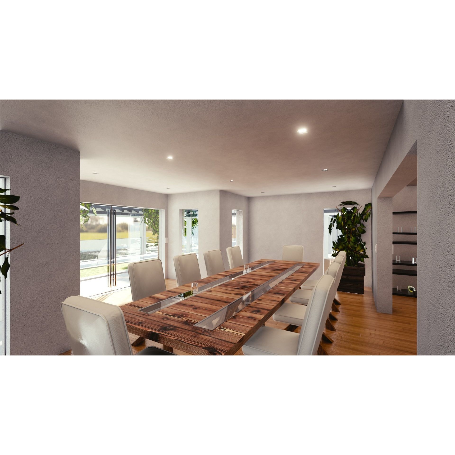 Modern Mansion - Low-Poly Game-Ready 3D Model - View 25