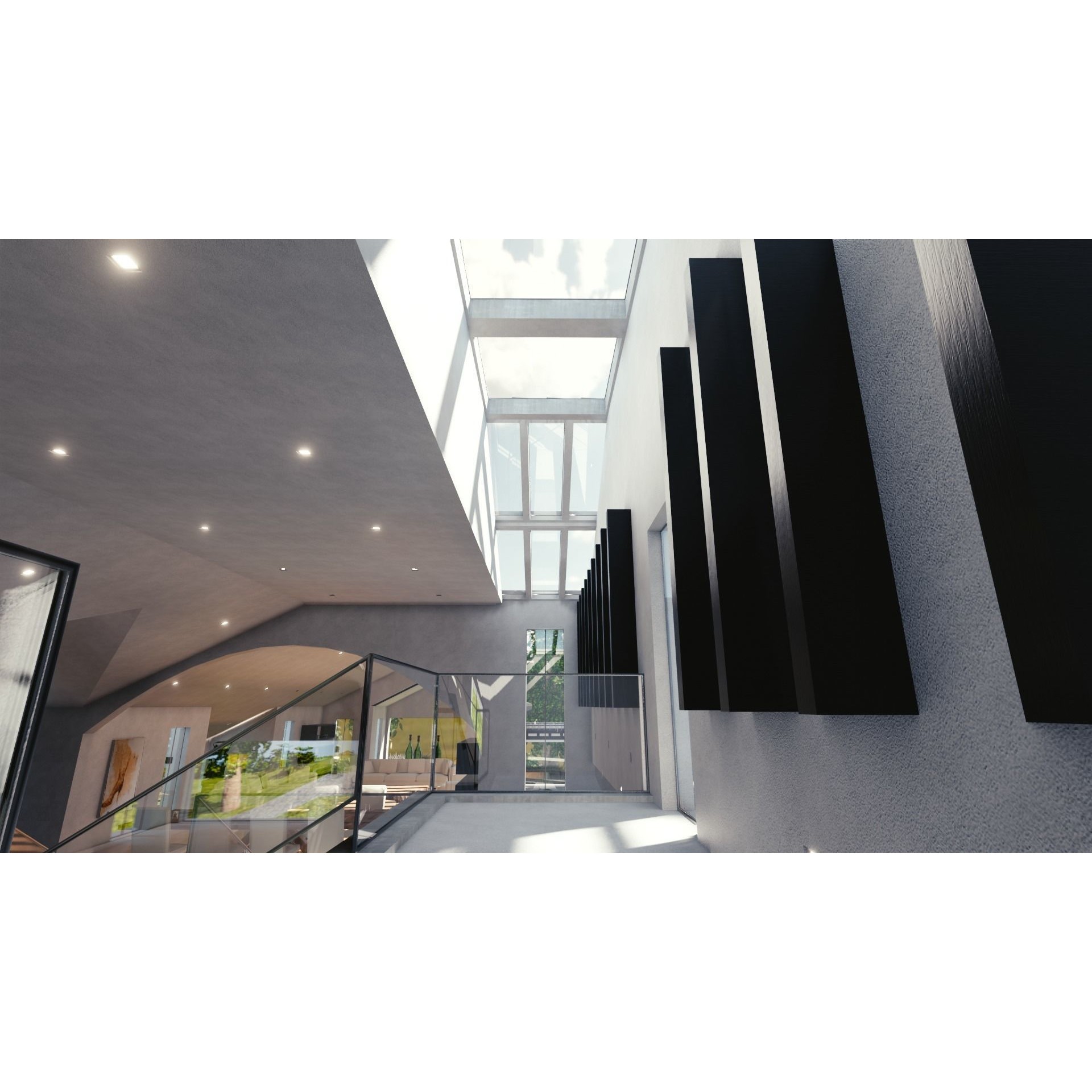 Modern Mansion - Low-Poly Game-Ready 3D Model - View 26