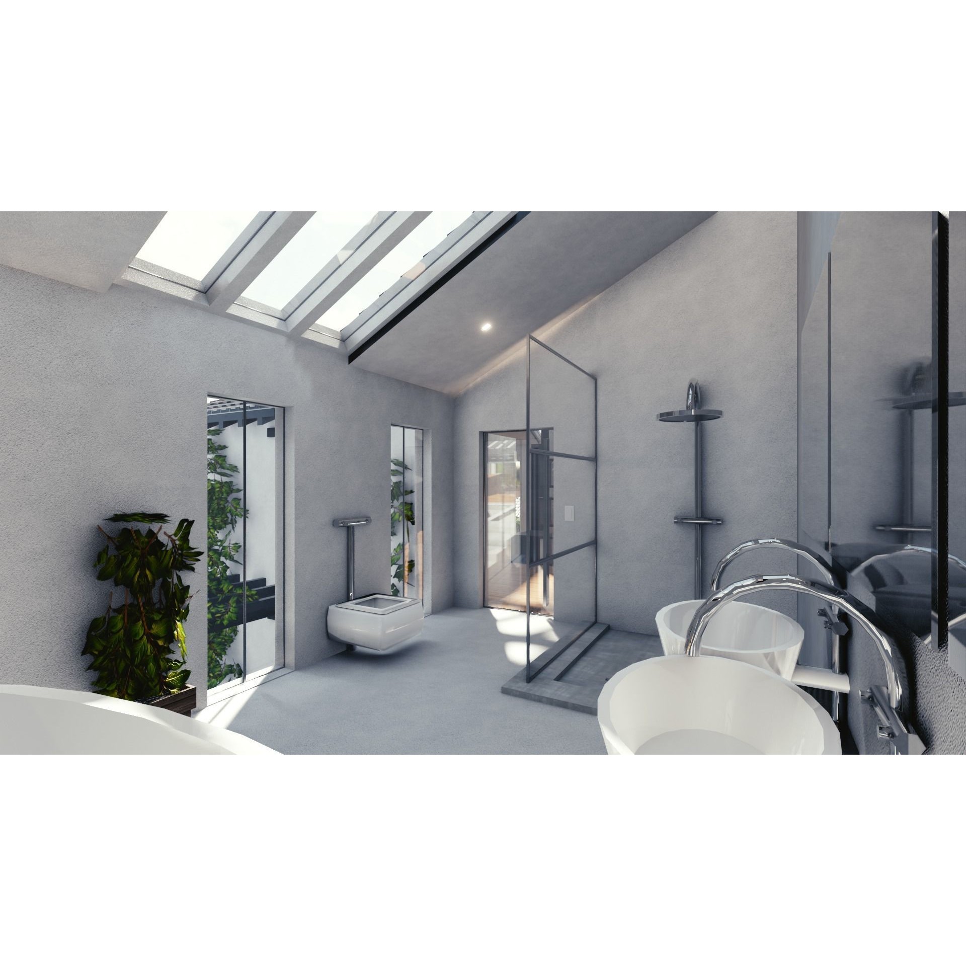 Modern Mansion - Low-Poly Game-Ready 3D Model - View 35